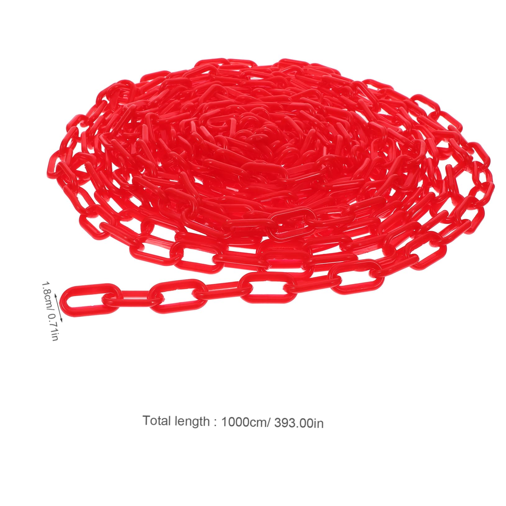 CHILDWEET Chain Warning Protection Door Chain Link Barrier Chain for Crowd Control Delineator Post Chain Parking Lot Chain Barrier Barricade Chain Construction Site Safety Chain Abs Red