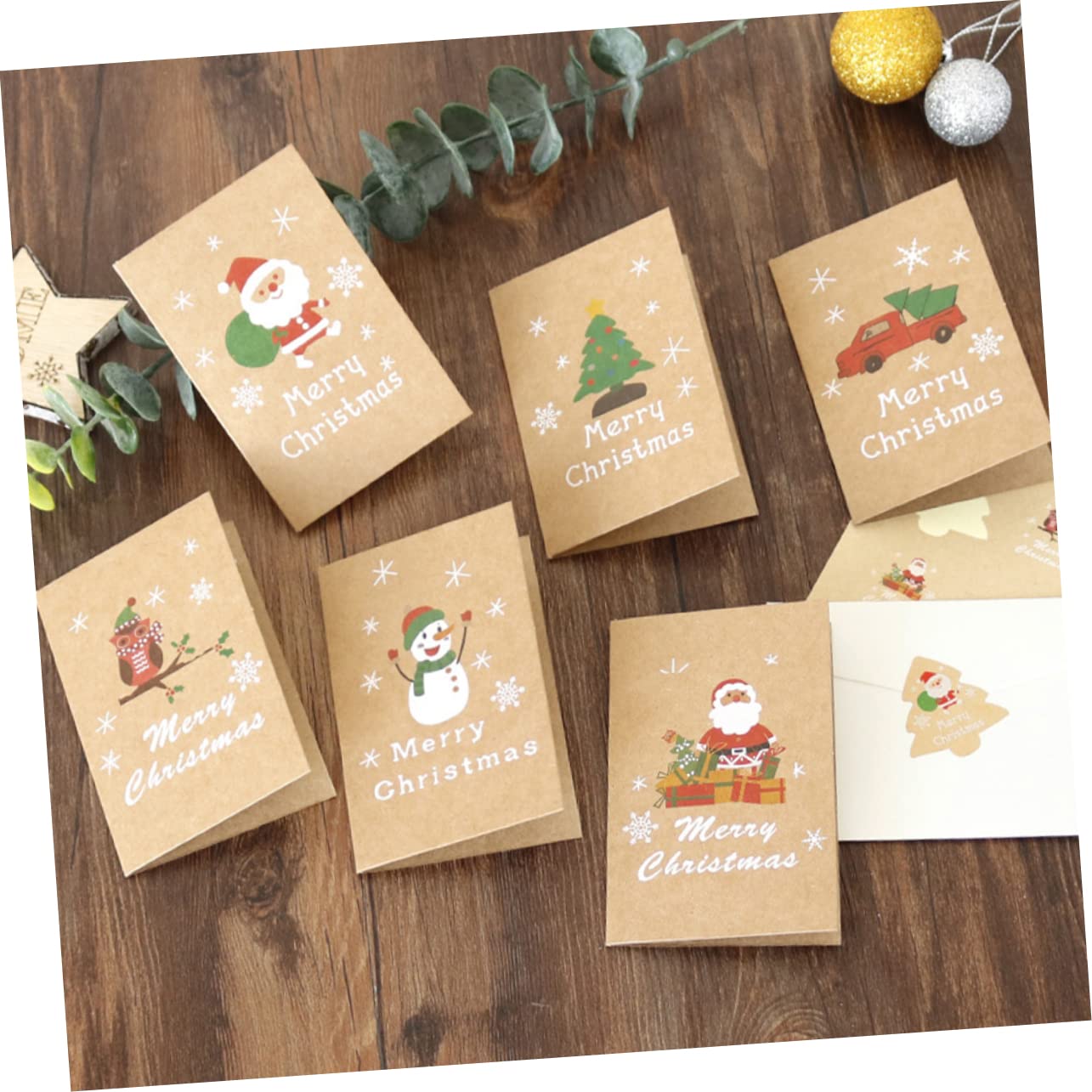 SHINEOFI 96 Sätze Nachrichtenkarten Geschenkkarten weihnachtskarte set Weihnachtspostkarten Festival-Einladungskarten Weihnachtsgeschenkkarte Grußkarten Weihnachtsgrußkarte Weihnachtskarten