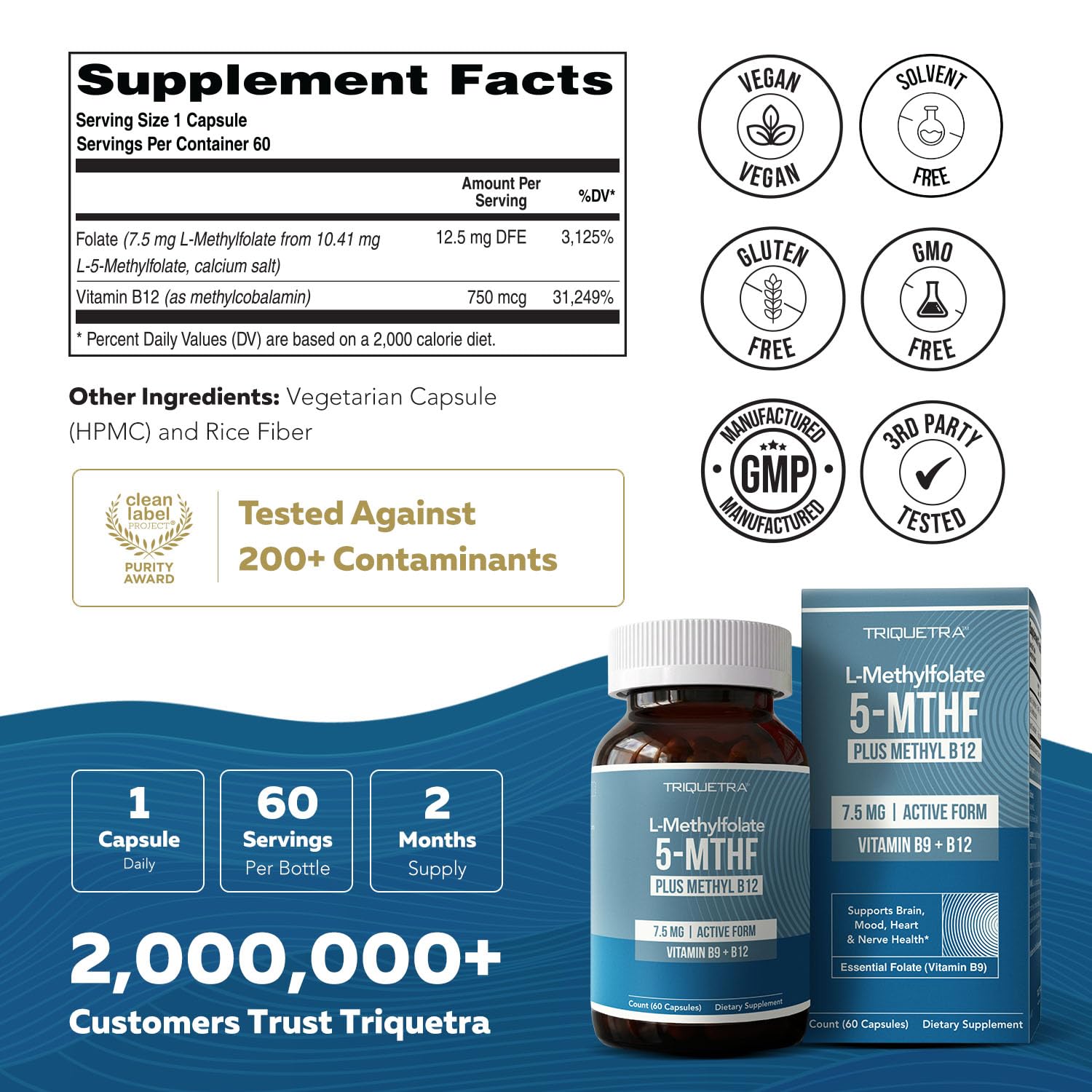 L Methylfolate 7.5mg plus Methyl B12 - Active 5-MTHF Form, MTHFR Supplement — Amazon image 7