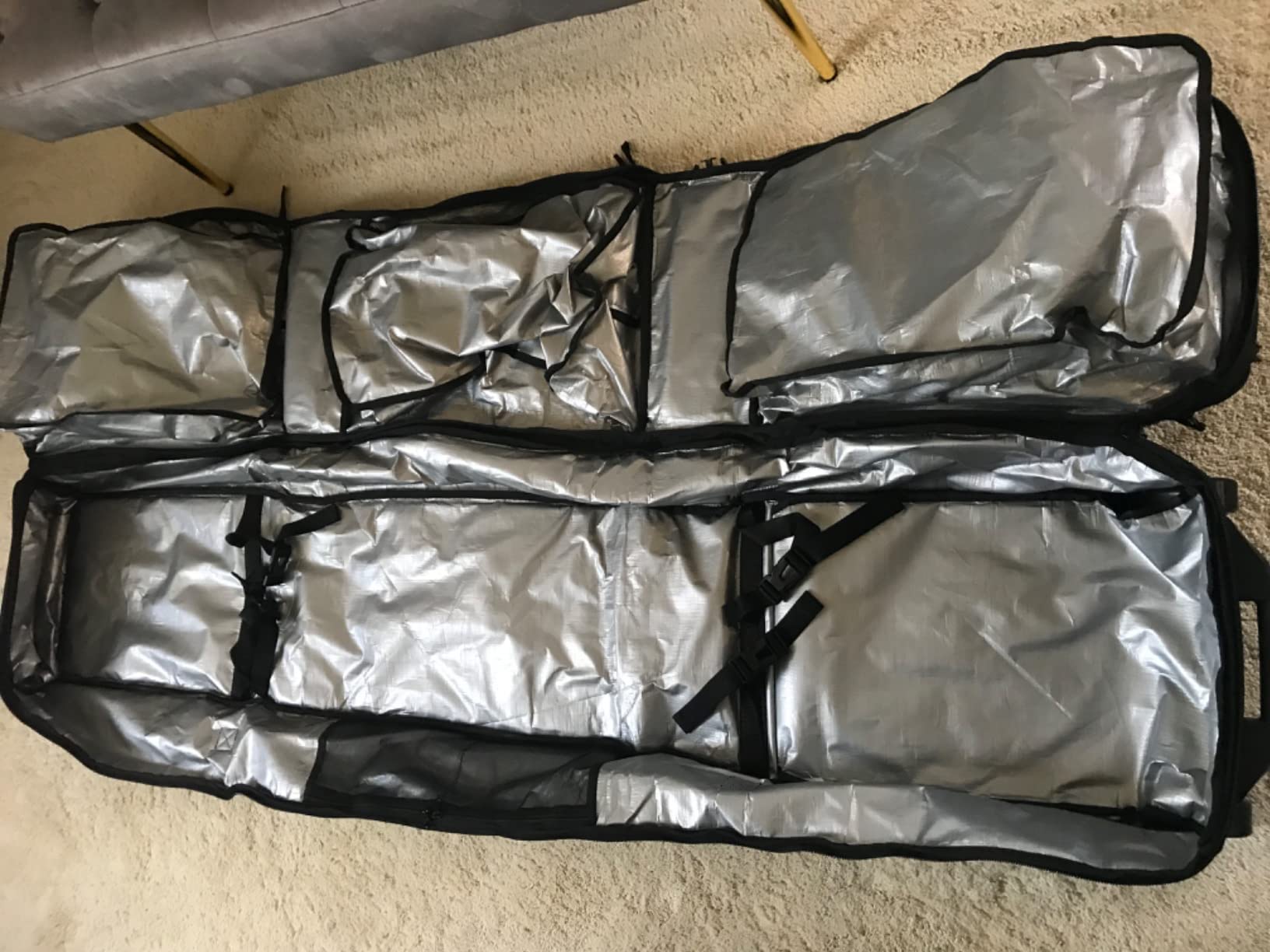 25/mo Finance DASHINGNOAH Rolling Double Ski Bag,Snowboard Bag with Wheel,Padded Waterproof