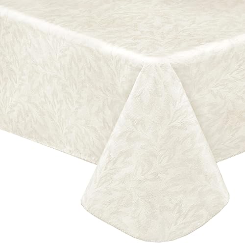 Miniatura 4 de Newbridge Mantel de vinilo con parte trasera de franela de vinilo de color liso con hojas de napa, calidad de hotel para patio interiorexterior,