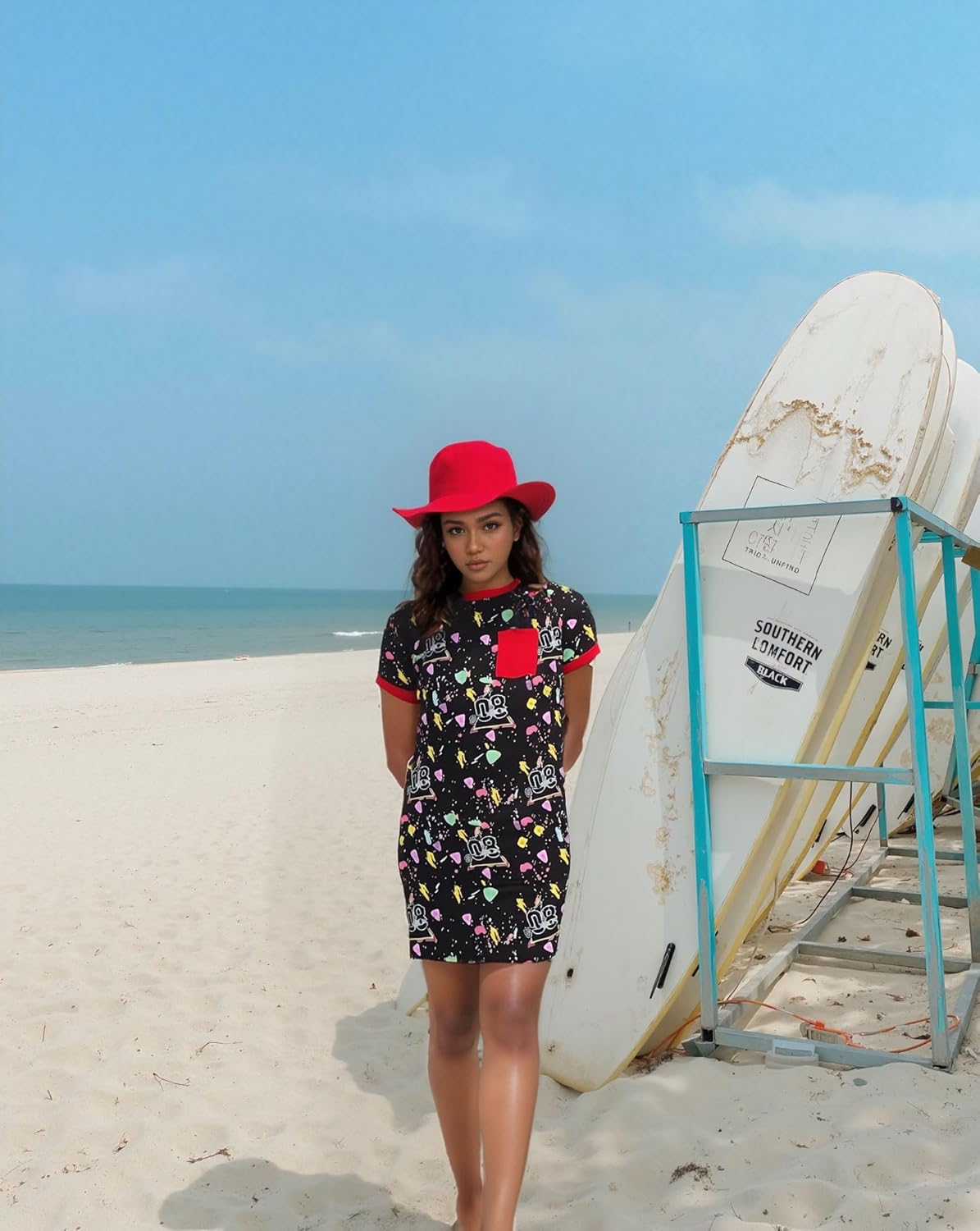 Women's Crew Neck Short Sleeve Striped Bodycon T-Shirt Mini Dress with Pocket - Image 5