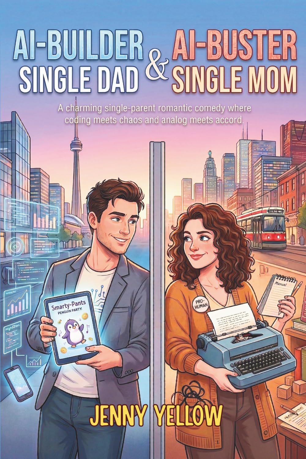 AI-Builder Single Dad & AI-Buster Single Mom: A high-tech billionaire and an analog safety consultant. Forced together, their conflict turns into a dangerously irresistible attraction.
