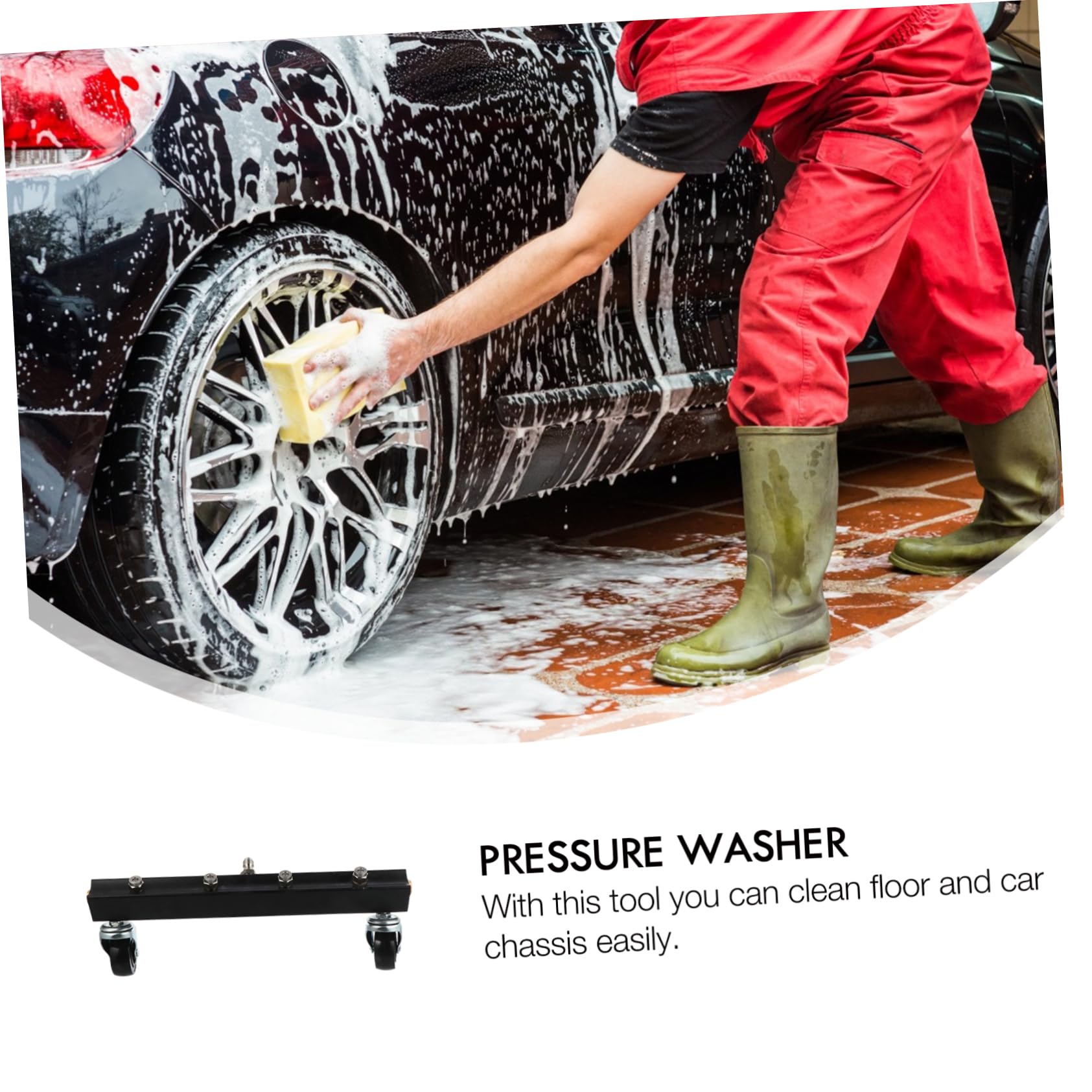 BESPORTBLE Brosse De Nettoyage sous-châssis De Voiture avec Embout Pouce pour Nettoyage Électrique Brosse Haute Pression Portable Et Légère pour Entretien Automobile