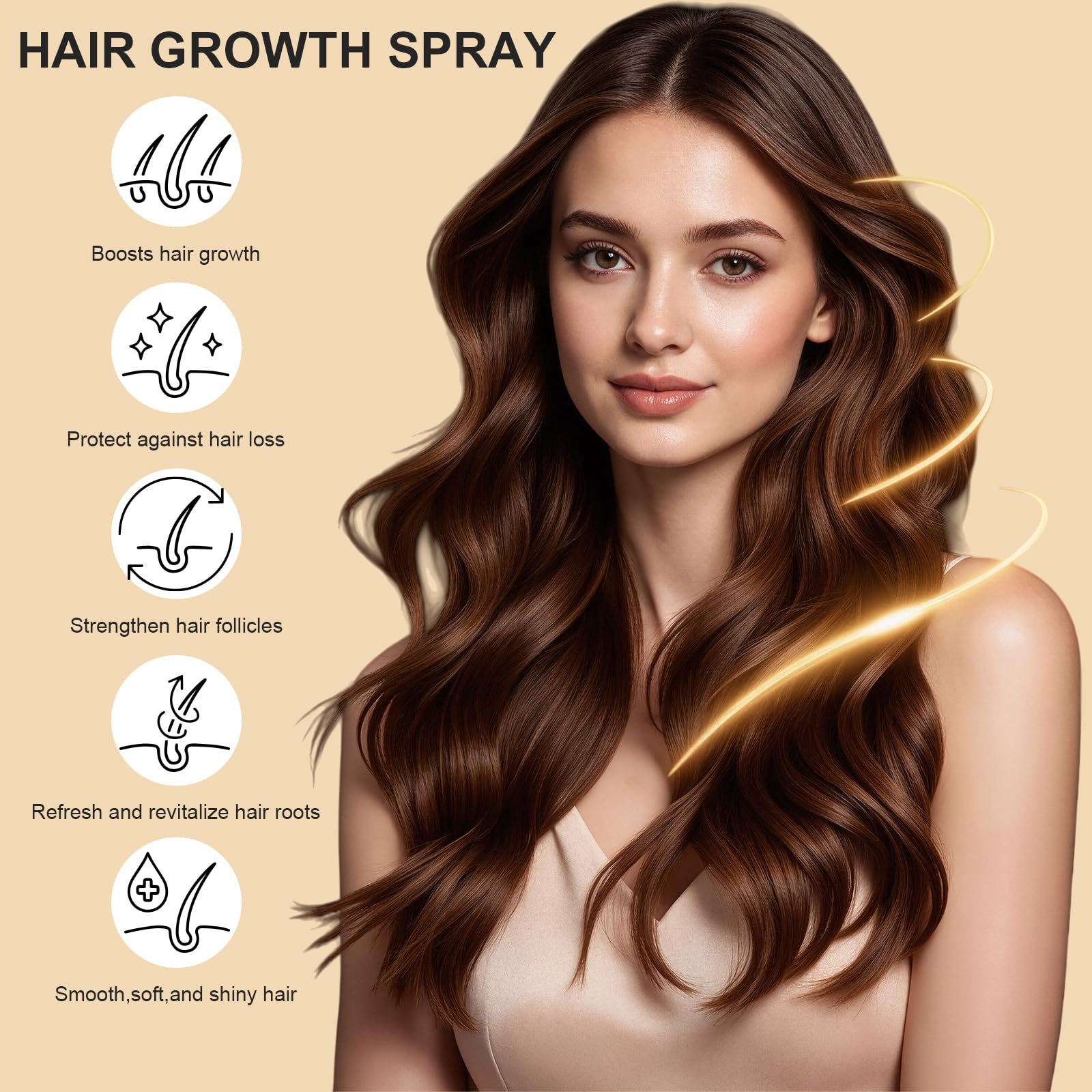 Hair Growth Serum naturalna pielęgnacja włosów do skóry–3x60ml | z olejkiem rozmarynowym,olejem rycynowym i biotyną serum do włosów przeciw wypadaniu włosów dla mężczyzn i kobiet