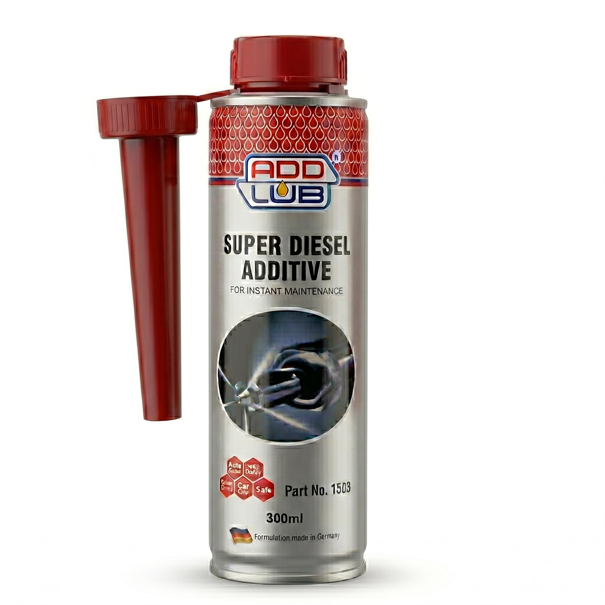 ADDLUB Super Diesel Additive for Cars 300ML – Boosts Mileage, Cleans Injectors, Reduces Emissions, Enhances Engine Life, Improves Cold Starts – Suitable for All Diesel Vehicles & SUVs