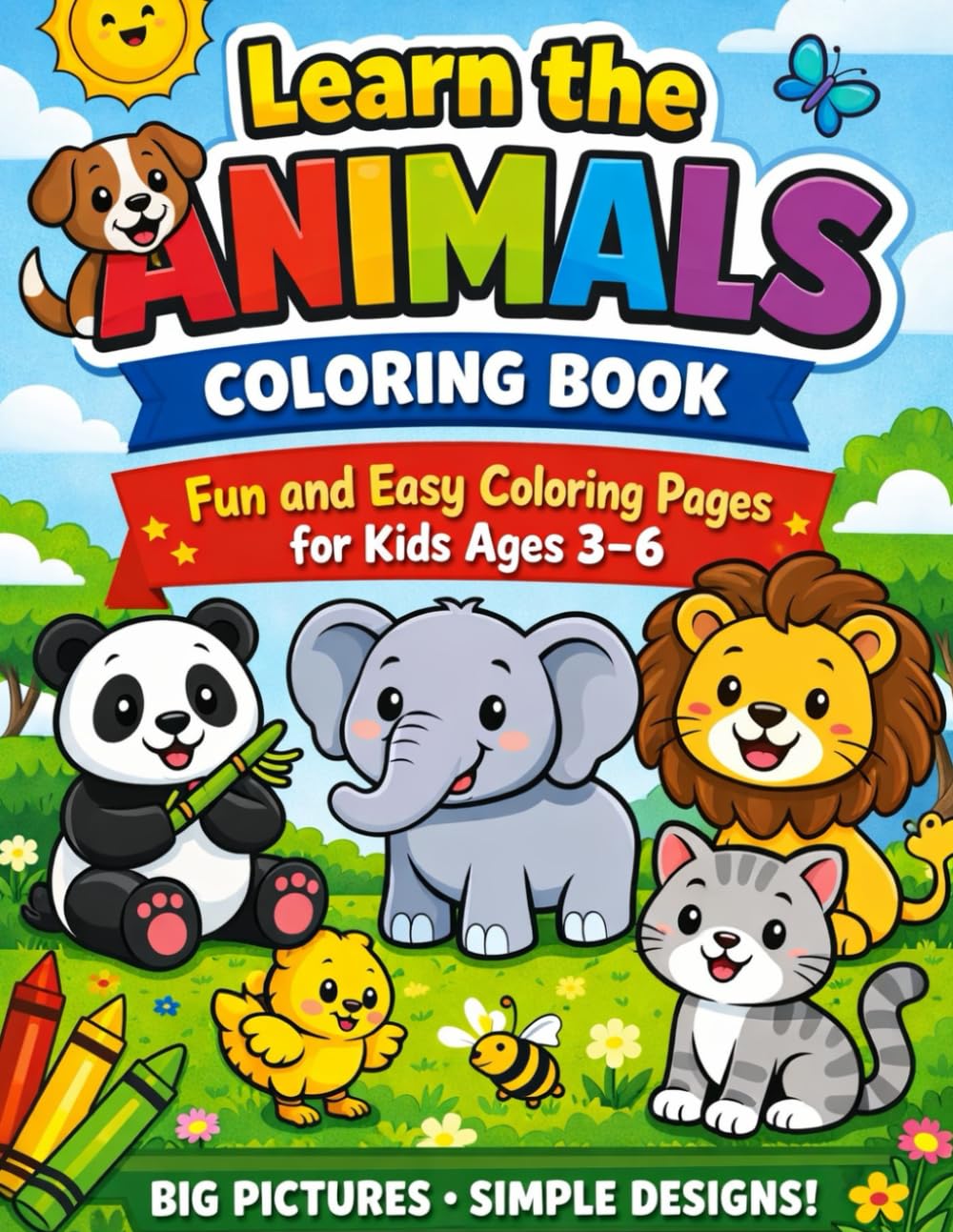 Learn the Animals Coloring Book: Learn the Animals Coloring Book