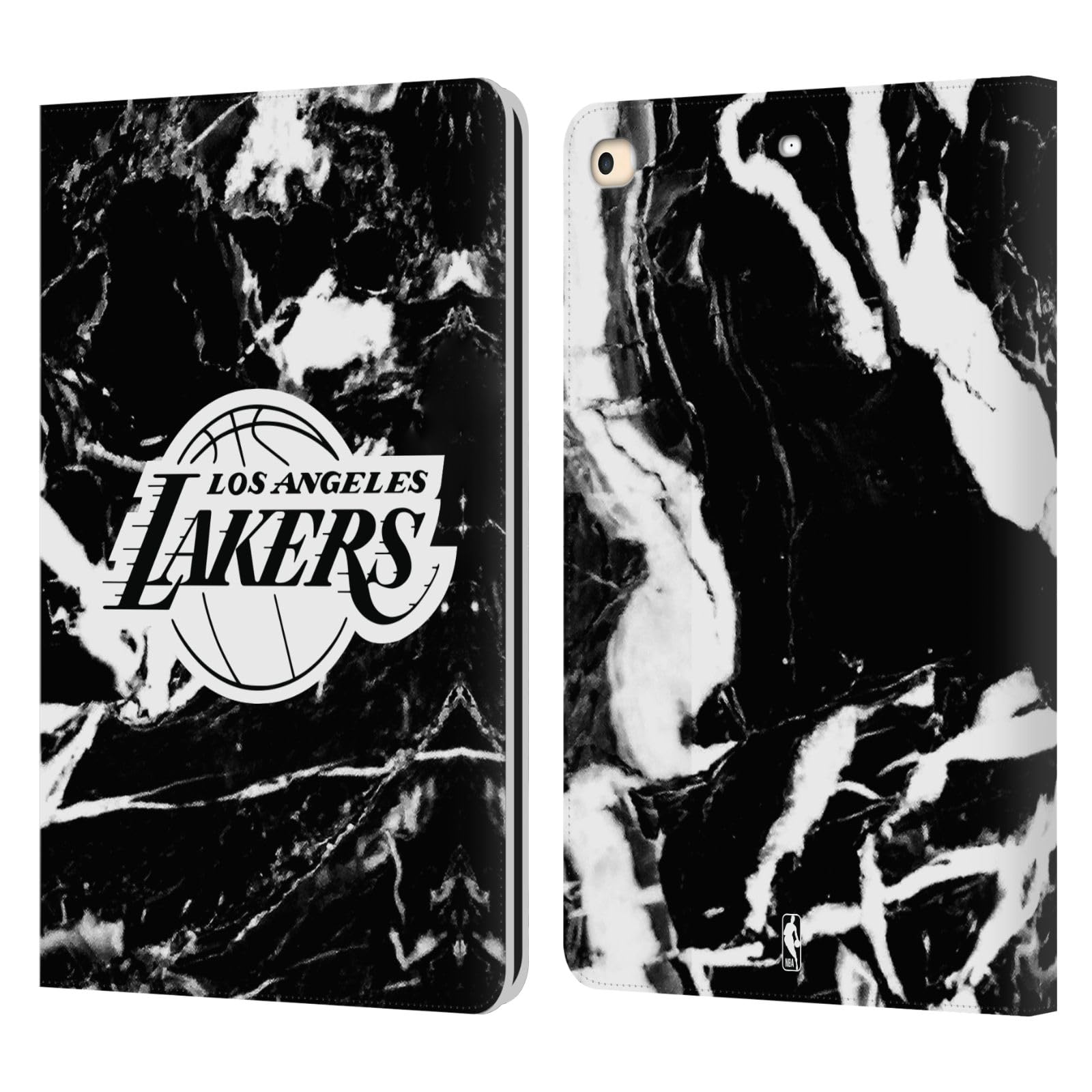 Éviter rayures iPad 9.7 avec étui cuir Lakers marbre noir