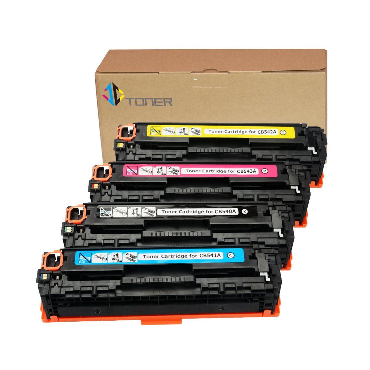 J-C TonerEXCELLENT PRINT Toner Compatible Toner Cartridge Replacement for HP 125A (Black, 4-Pack)