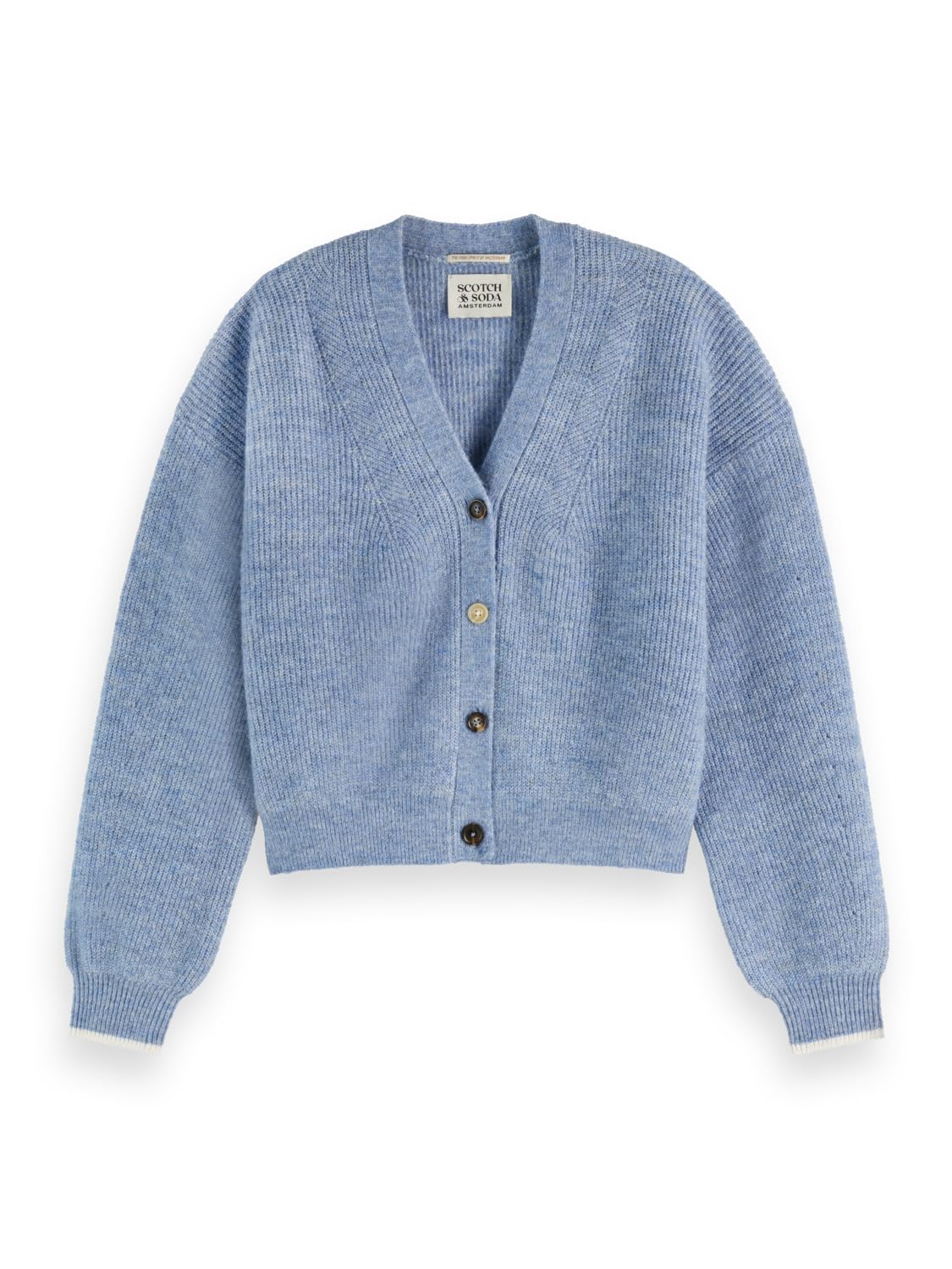 Scotch & Soda Damen Fuzzy Relaxed-fit Cardigan Sweater Cardigan Sweater (1er Pack)