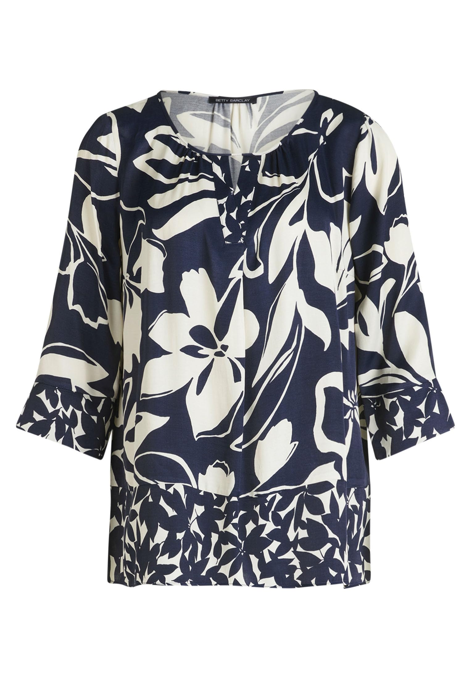 Betty Barclay Women's Dark Blue/White Slip On Blouse With Pattern, 18
