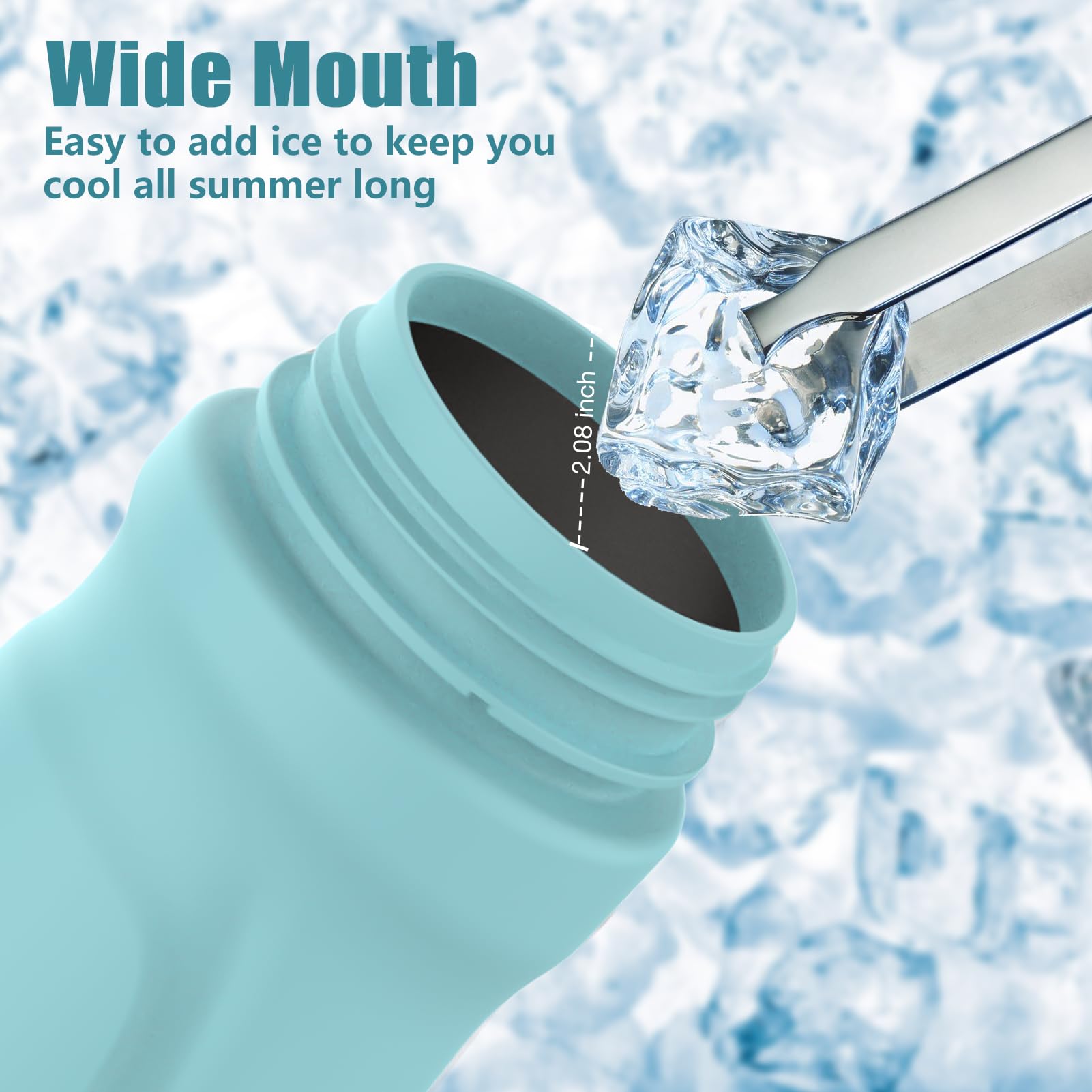 Misting Water Bottle, 680.4 g Insulated Water Bottle, 2-in-1 Mist & Sip Edelstahl-Wasserflaschen, Thermo für Heißgetränke/Kaltgetränke, Sport-Wasserflasche zum Wandern, Laufen, Fitnessstudio,