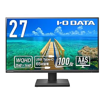 Amazon.co.jp: IODATA モニター 27インチ WQHD 100Hz Type-C給電