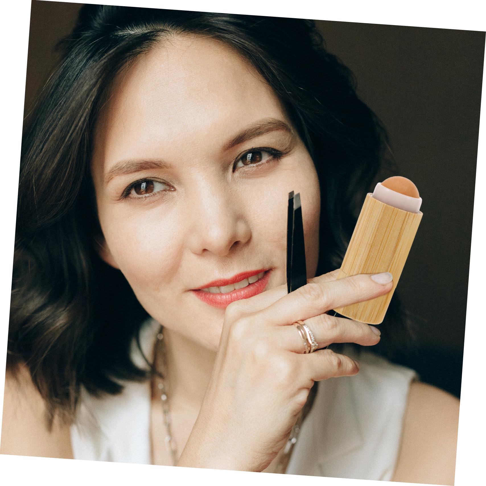 Beavorty Lightweight Foundation Brush Cat's Claw Roller Ball Soft Fiber Bristles for Even Makeup Application for Travel