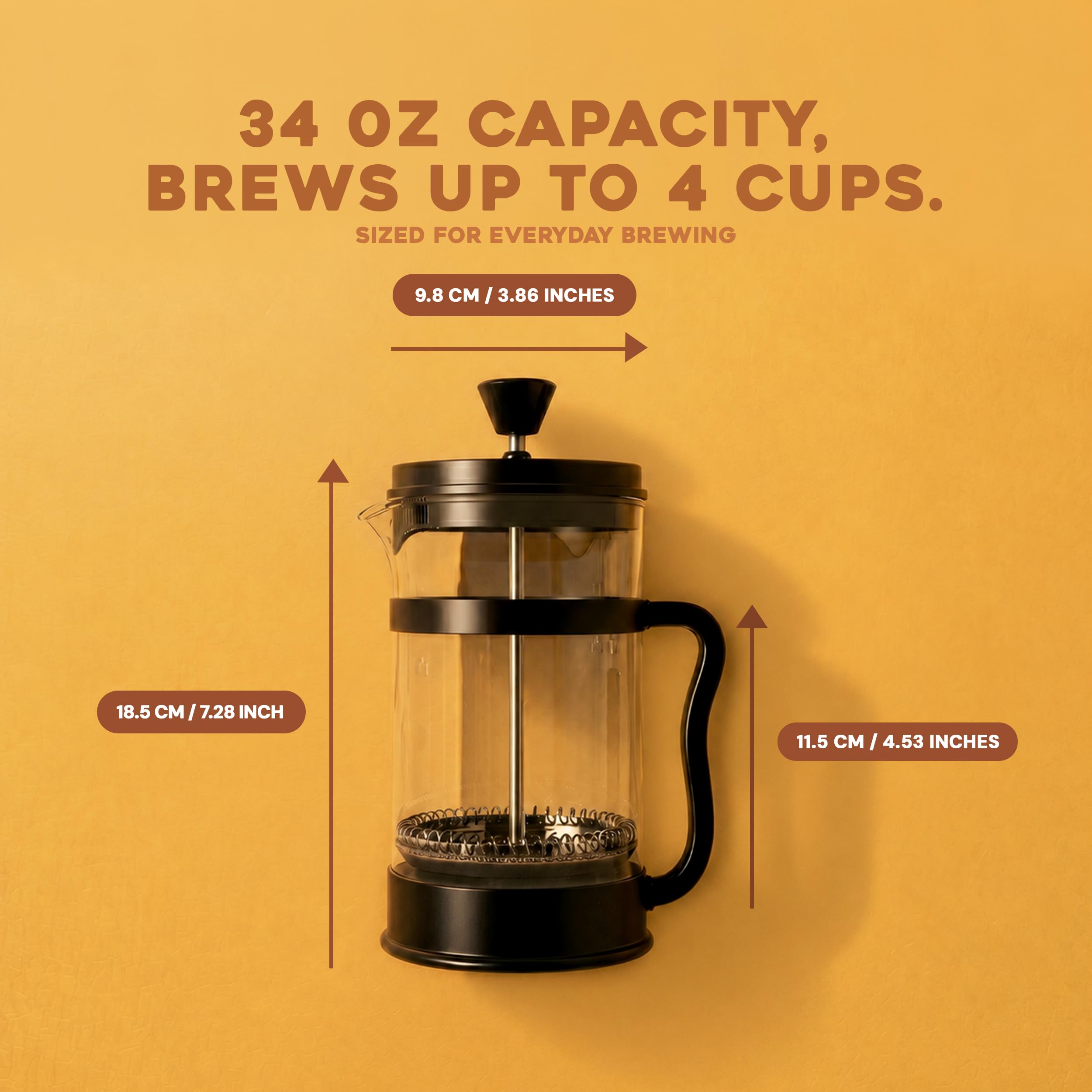 French Coffee Press - Rich Coffee & Tea Maker -2 French Coffee Press - Rich Coffee & Tea Maker -2