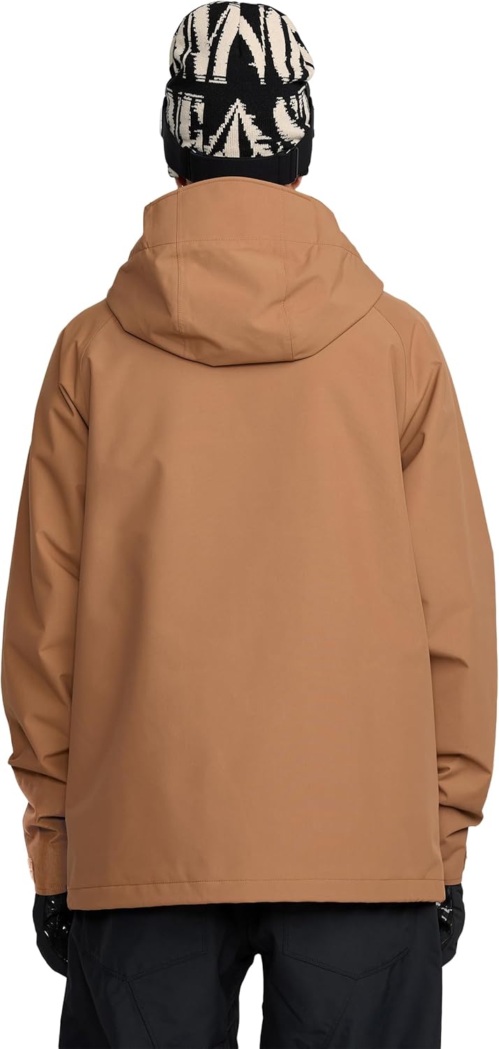 Volcom Men's 2836 Insulated Snowboard Jacket – 20K Waterproof, Recycled 2-Layer, Terra Brown, Medium
