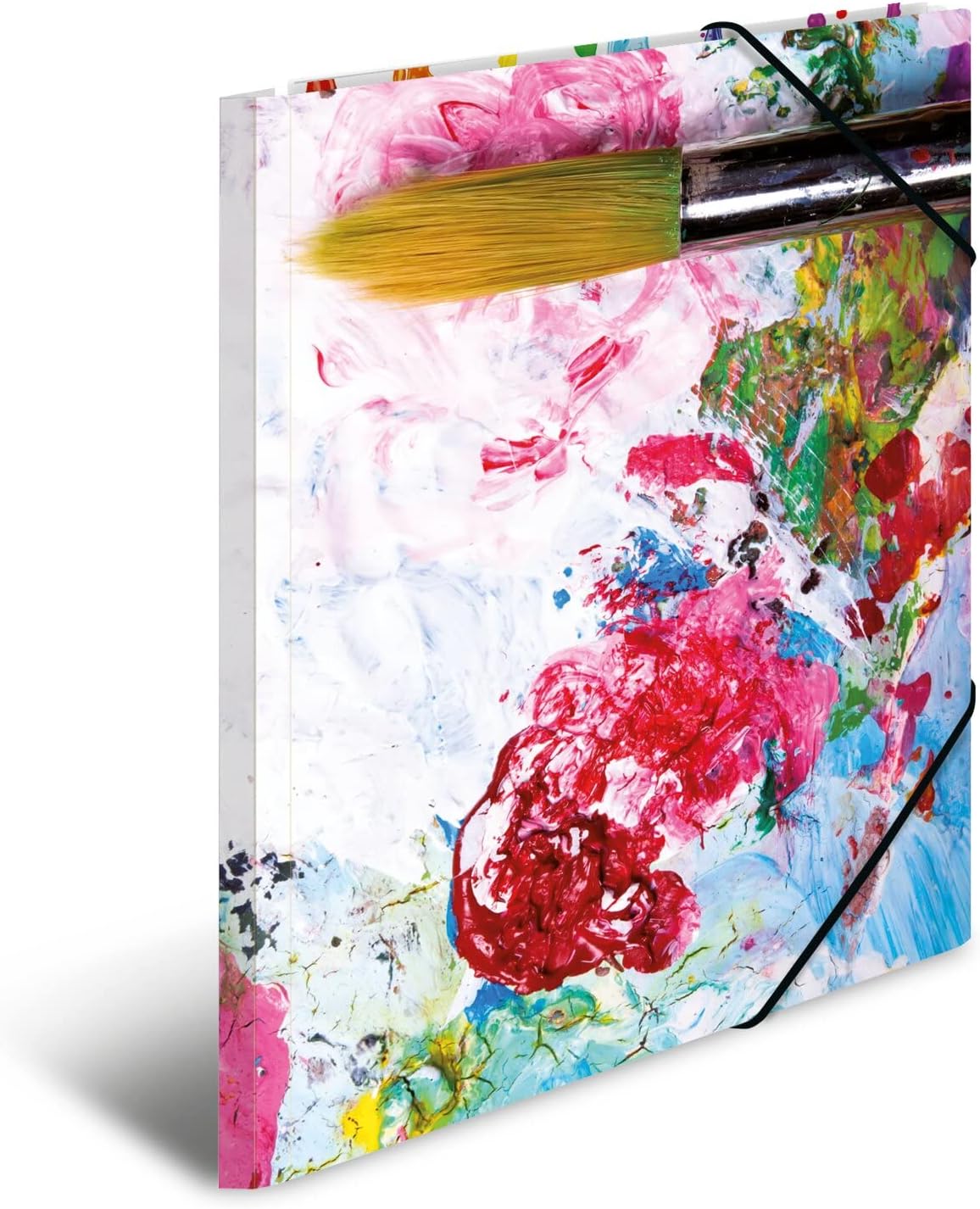 HERMA 19229 Carpeta de dibujo Impressions con motivo de Colores, A3, cartón resistente, con impresión interior, carpeta de 1 palmo