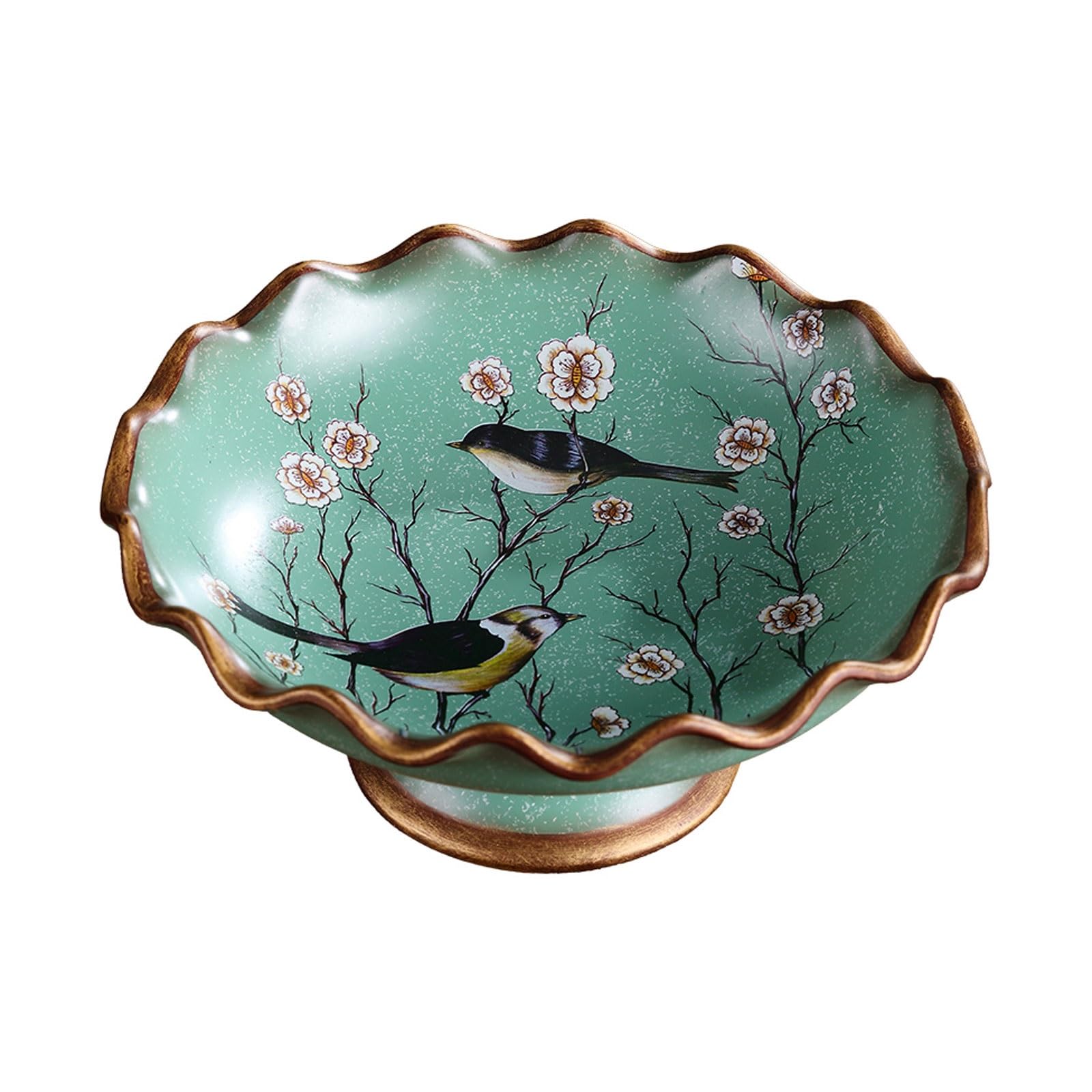 ROHCGHC snack tray， American Style Ceramics Fruit Plate Bowl Snack Nut Tray Appetizer Serving Dish Dessert Candy Display Stand
