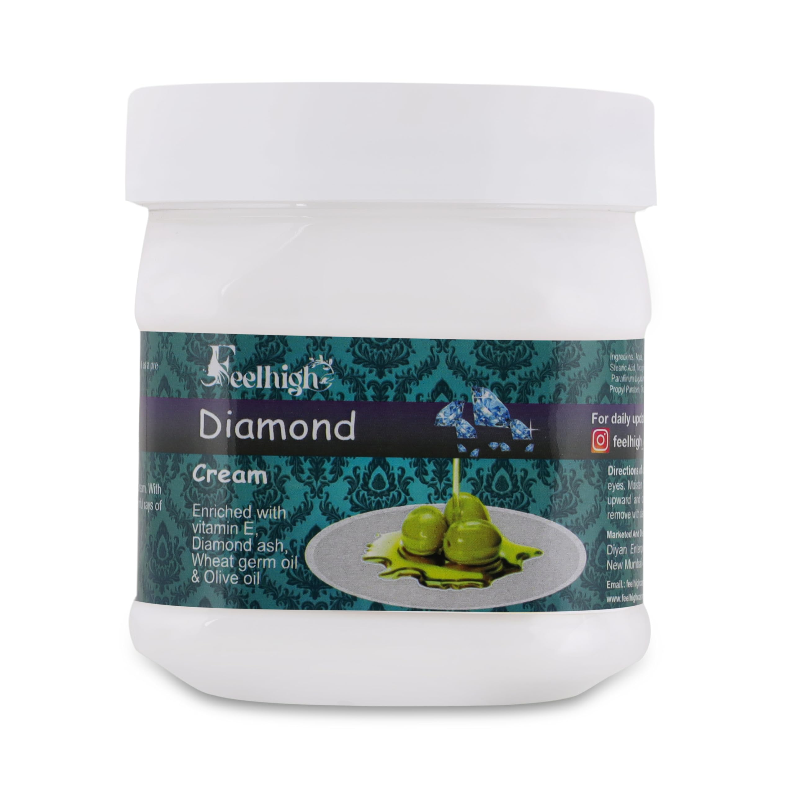 Face & Body Diamond Cream Enriched with Vitamin E, Diamond Ash, Wheat germ oil & Olive Oil Extract Helps to Radiant complexion And Makes skin tight