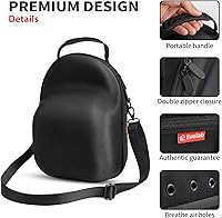 Vista 3 de Livelab Funda para sombreros, funda rígida para gorras de béisbol, almacenamiento de sombreros con asa de transporte y correa para el hombro