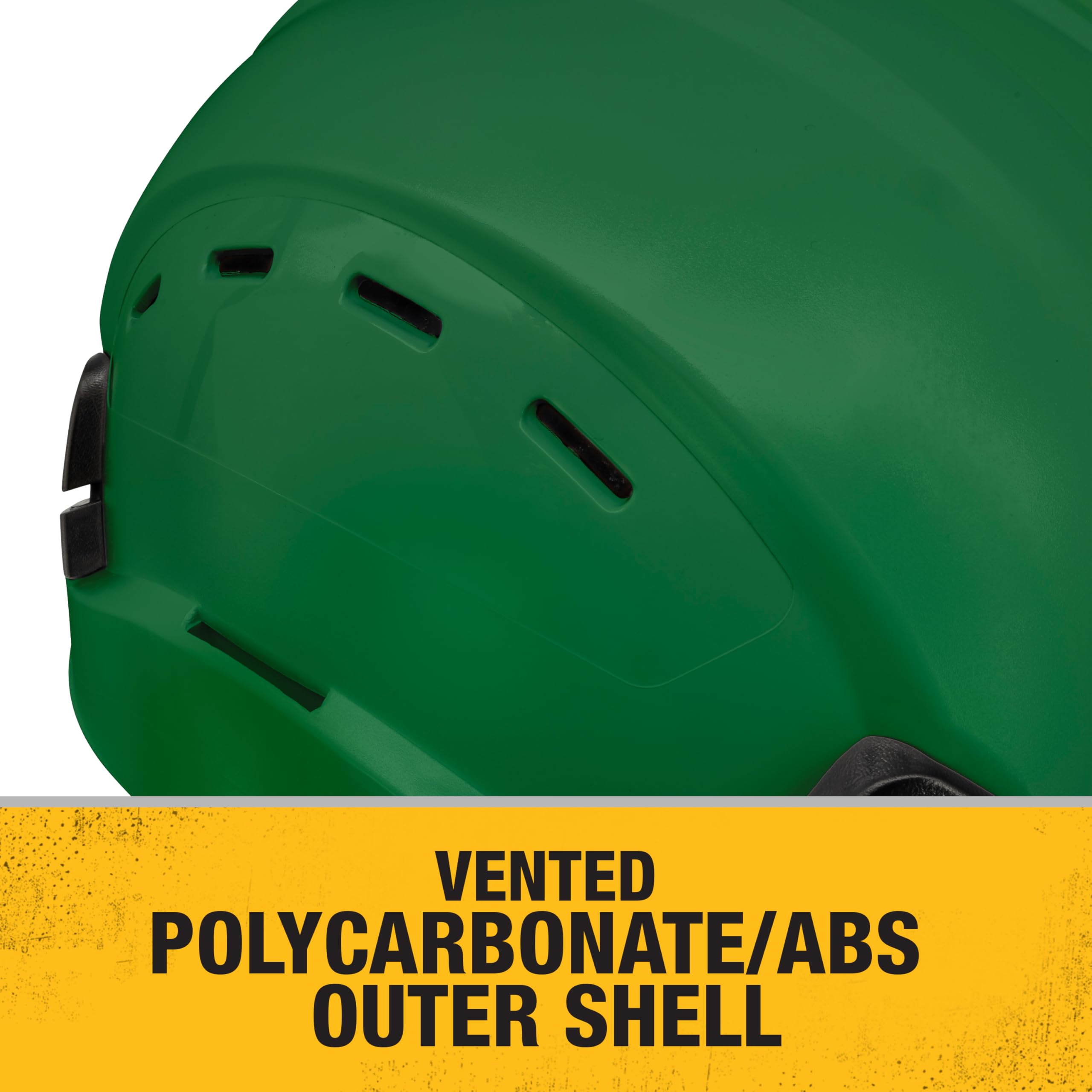 DEWALT DPG22V Casque de sécurité Unisexe Type II Classe C 4 Points à cliquet ventilé Vert Taille Adulte