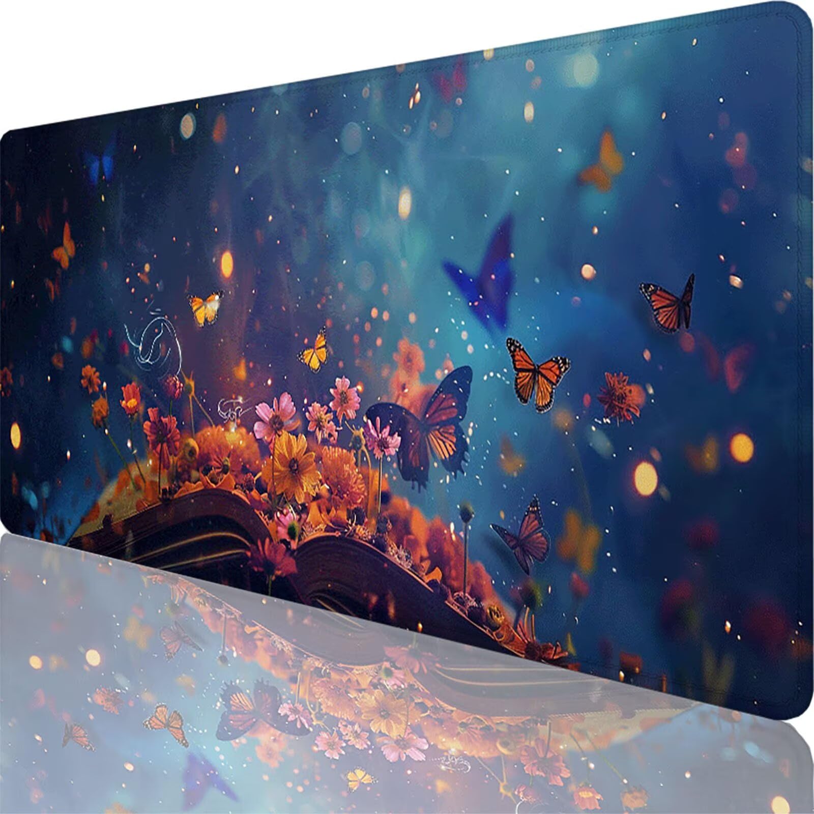 Podkładka pod mysz dla graczy 1500 x 800 x 3 mm, duża niebieska podkładka pod mysz, wodoodporna i antypoślizgowa podkładka pod mysz, wielofunkcyjna duża podkładka pod klawiaturę i mysz, dekoracja domu