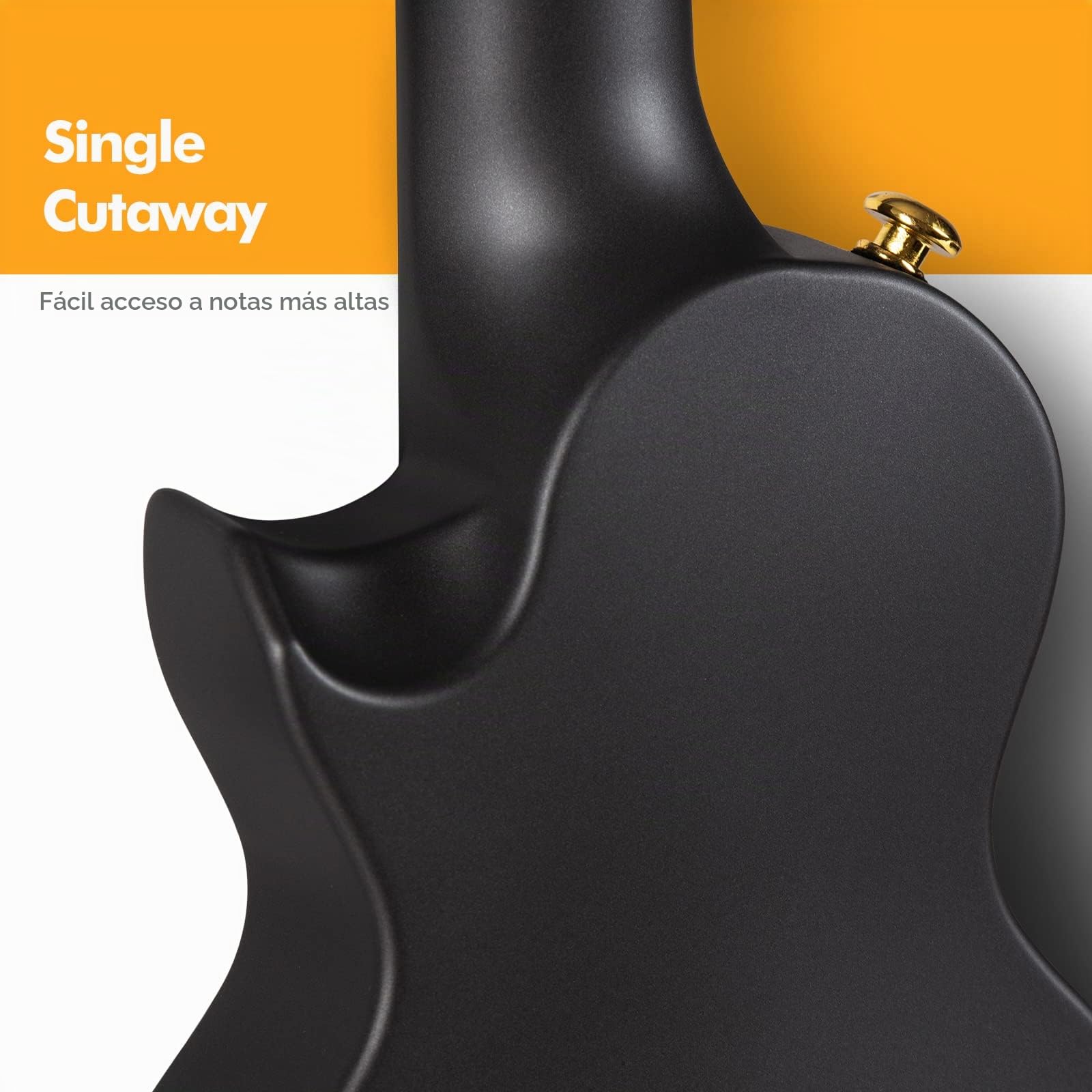 Ukelele Soprano Nova U Mini Simple 21 pulgadas – Ukelele de viaje de fibra de carbono – con kit para principiantes incluye estuche, correa, capo y cuerdas (negro)