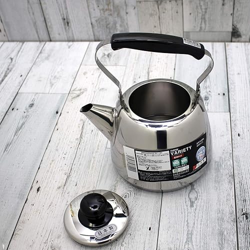 Miniatura 3 de Yoshikawa YH8094 - Tetera japonesa de boca ancha de 0.7 galones (2.3 L) color plateado