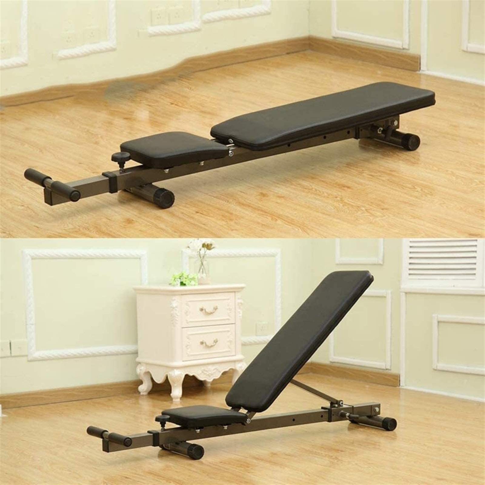 Banco de Pesas, Banco con Mancuernas, Banco de Ejercicios de Fuerza, Tabla supina, Abdominales para el hogar, Equipo de Fitness, Tabla de Abdominales, Tabla para Abdominales