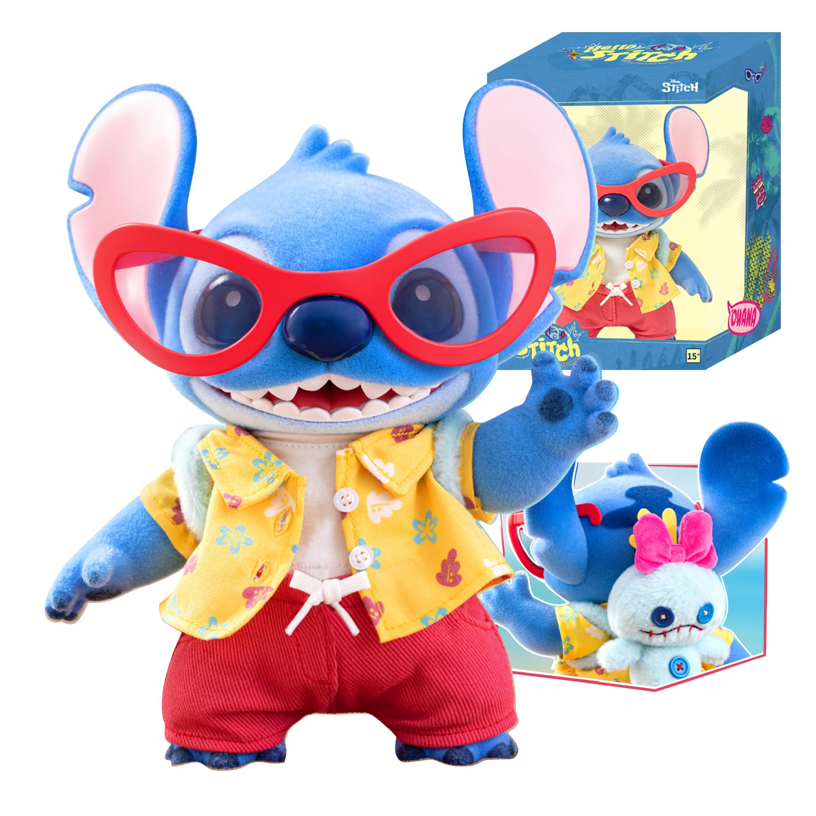 TOP TOY Disney "Hello, Stitch" Summer Day Series Plush Figure Series [1 Piece] Premium Figure Plastic Model Soft Vinyl Stitch Character Birthday Christmas Present : Toys & Games