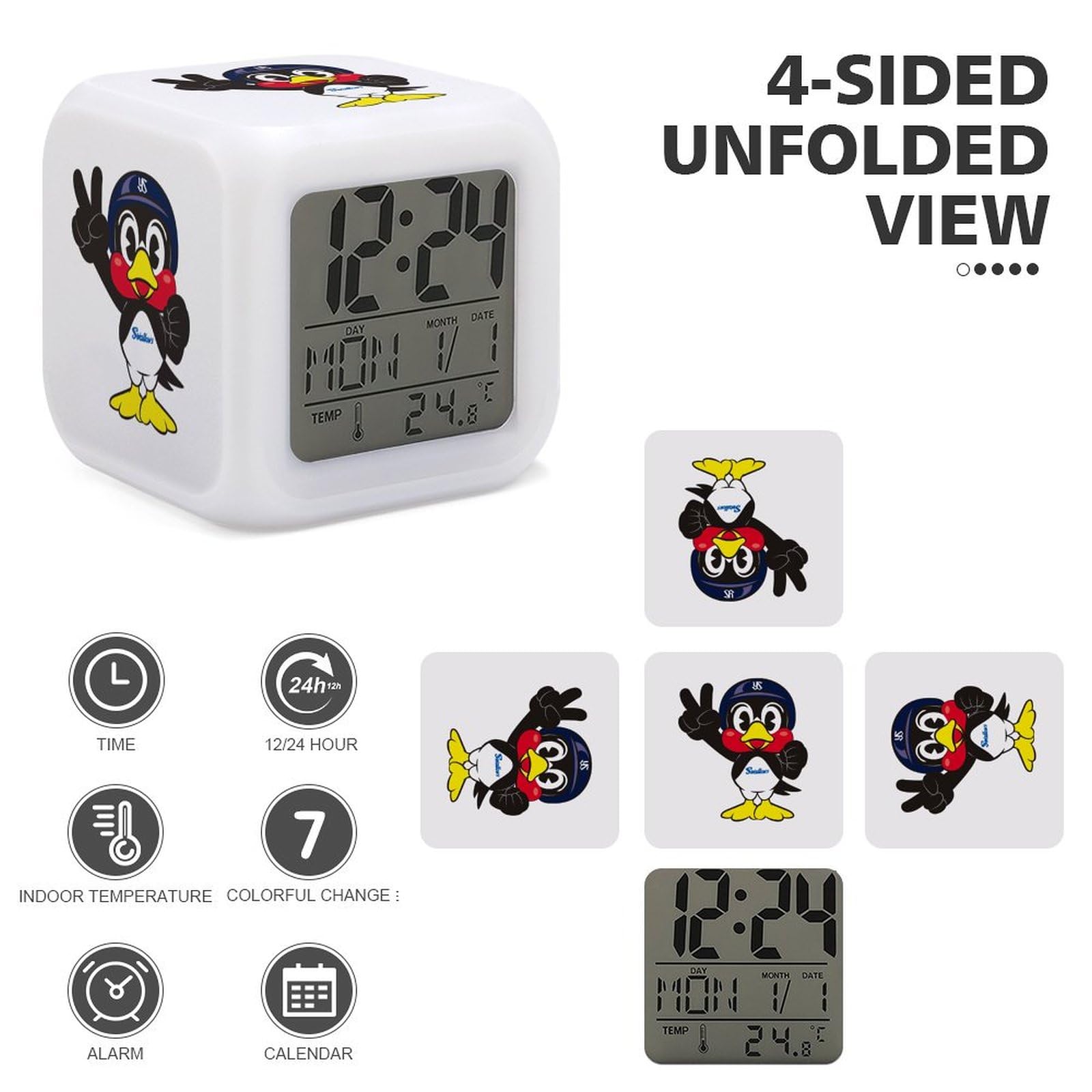 Amazon.co.jp: 目覚まし時計 東京ヤクルトスワローズ つば九郎