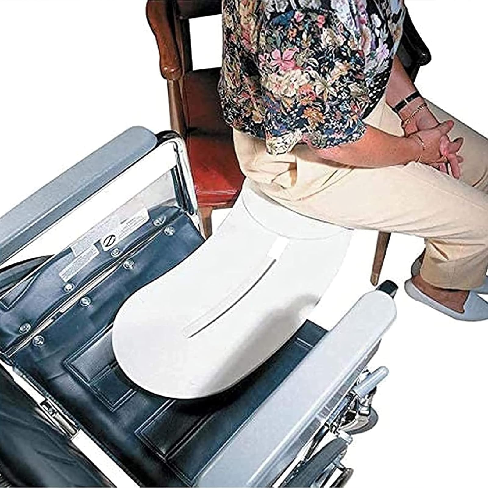 Slide Transfer Board, Curvo Sliding Transfer Board Easy Wheelchair Sliding Board, Dispositivi di Sollevamento di Sicurezza, Sedie A Rotelle, Cinture Anziani,Bianca