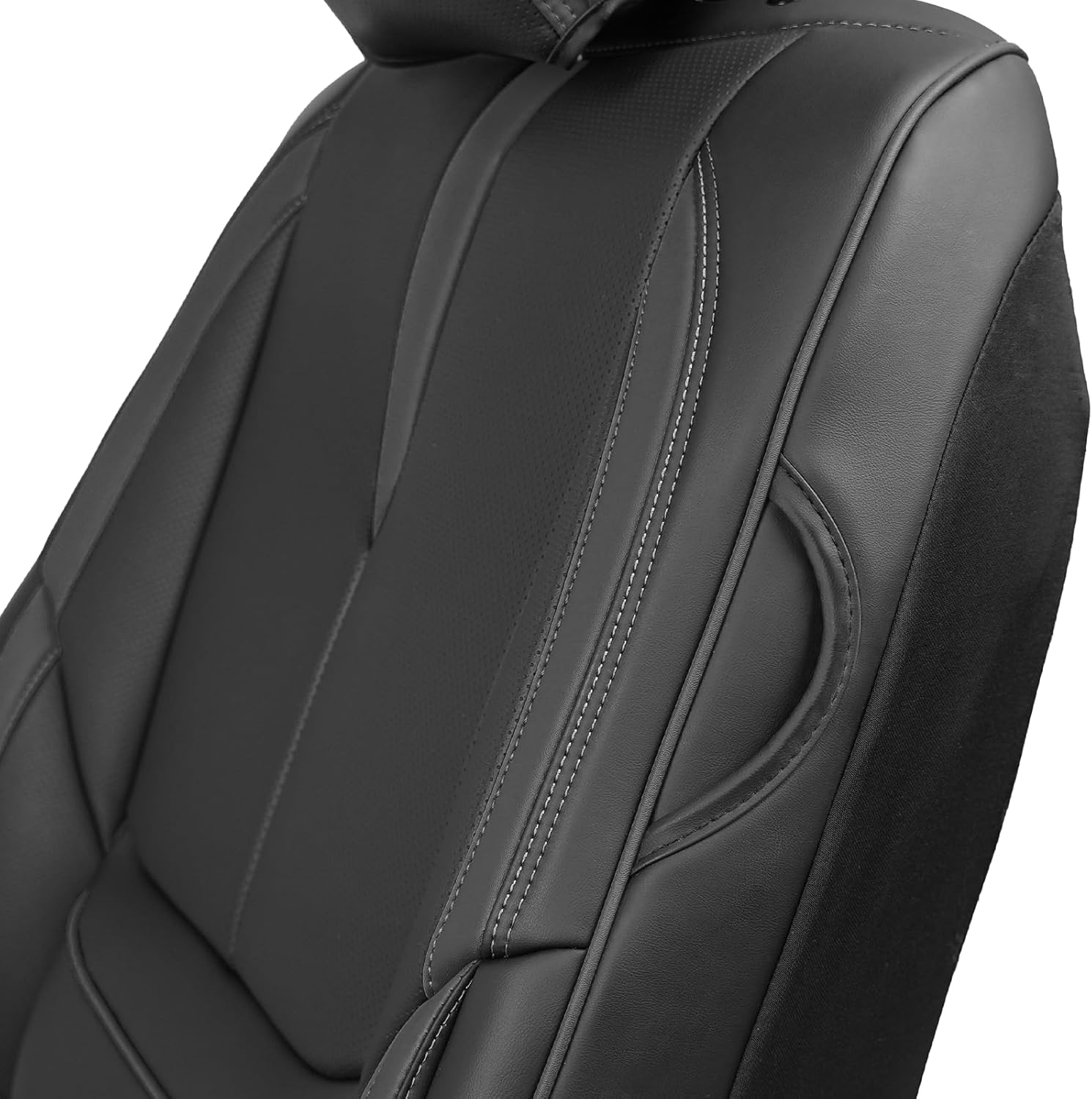 Car Seat Covers Full Set for Subaru Crosstrek 2016-2026,Waterproof Faux Leather Seat Protector, Split Bench Compatible, Breathable Auto Accessories Universal Fit SUV Sedan(Black,5 Seat)