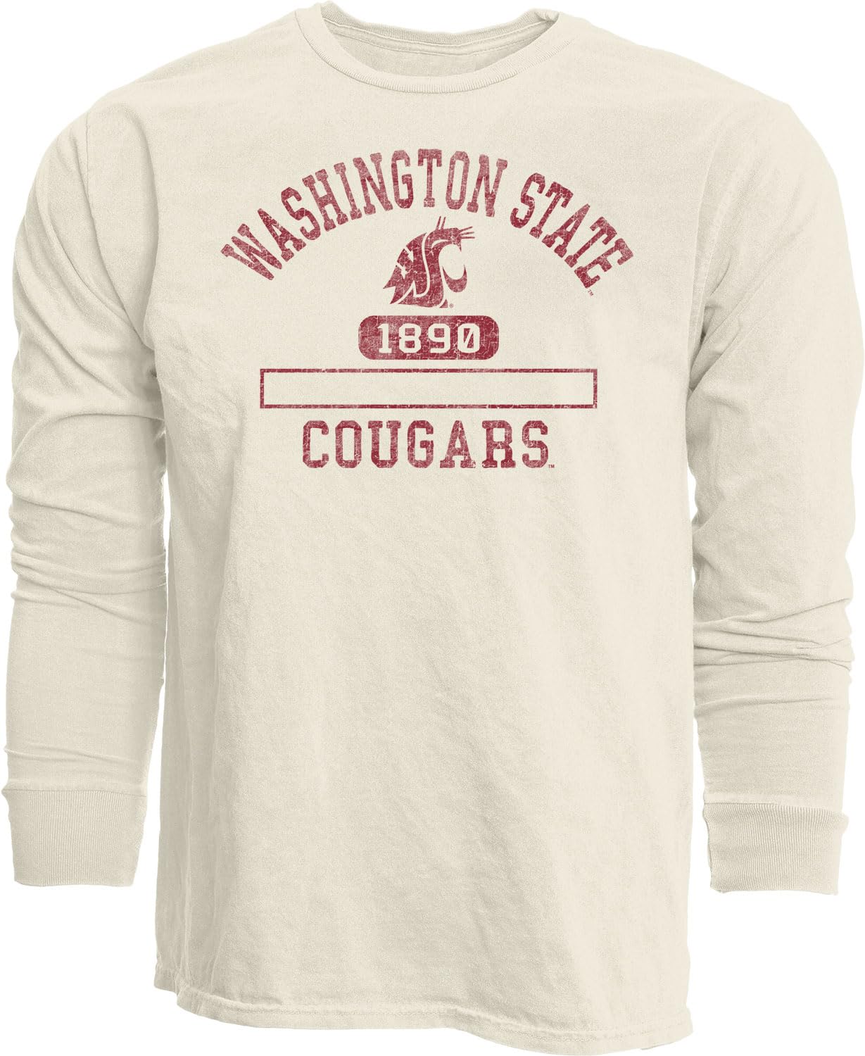 Blue 84 NCAA Officially Licensed Long Sleeve T-Shirt Ivory Dyed Ringspun