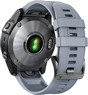 NotoCity for Fenix 7 Replacement Band 22mm Fenix 6/Fenix 5 Quickfit Watch Band Fenix 5 Plus Silicone Wristband Fenix 6 pro Sports Smartwatch Band(Grey)