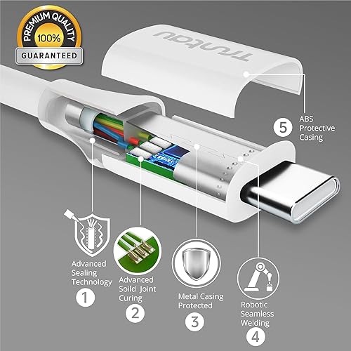 Miniatura 3 de Cable USB C a USB C, cable de carga rápida tipo C PD de 60 W para iPhone serie 1716, iPad mini 6, cable de alimentación USBC a USB-C para iPhone 17
