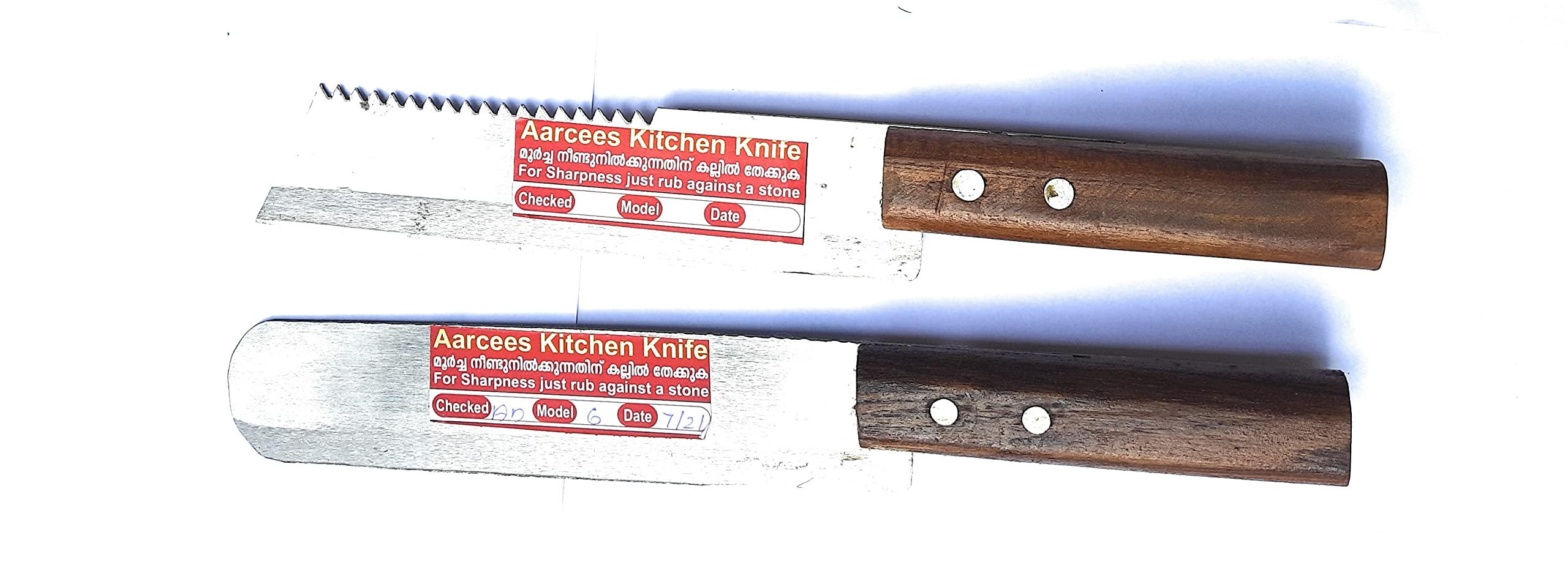 AARCEES Kerala Traditional Model Kitchen Knife Set in High Carbon Steel with Teak Wood Handle