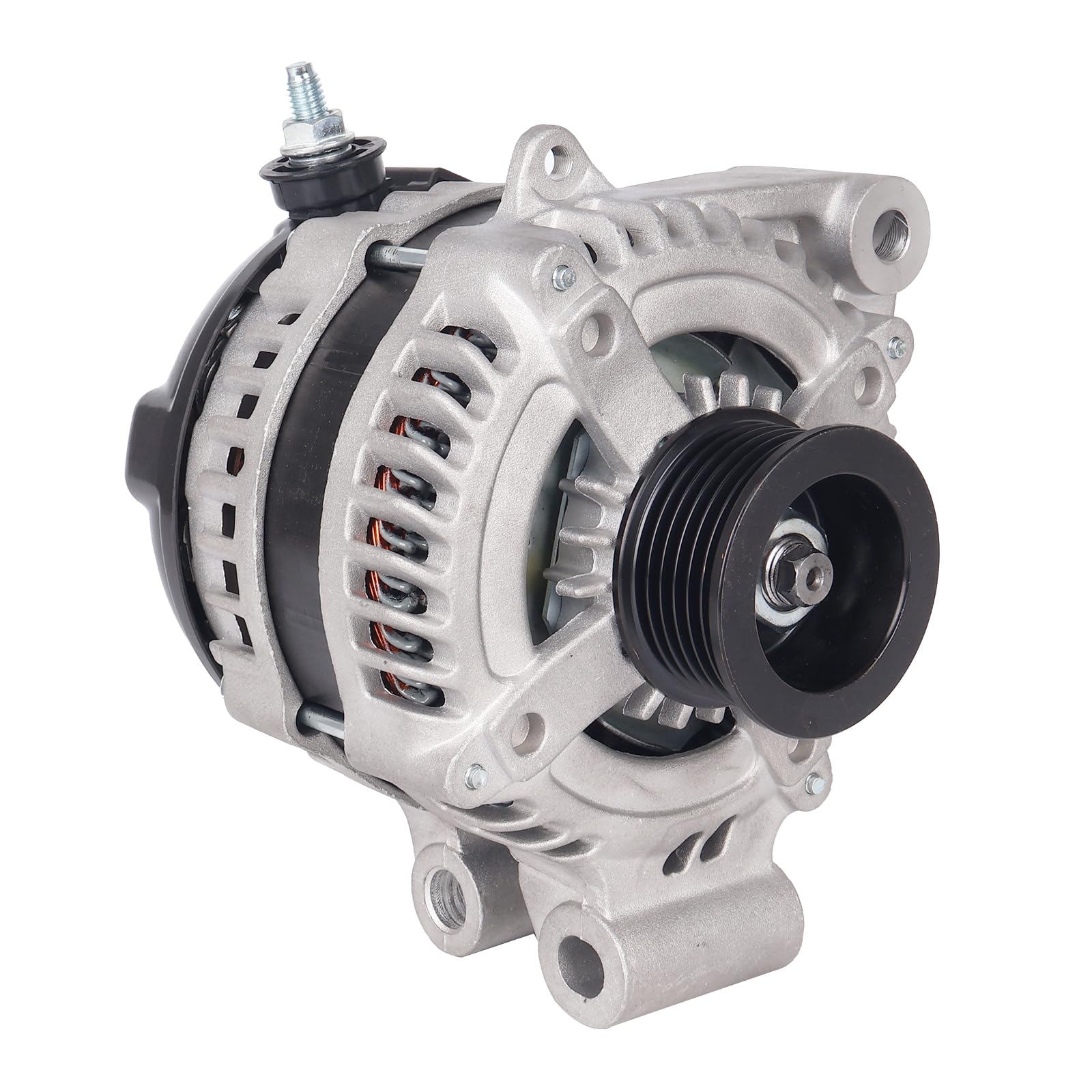 Photo 1 of Autoround 1042105360 Alternator Compatible with Land Rover Range Rover 10-12/LR4/ Range Rover Sport, Jaguar XF 11-20/ XJ/XE/F-Pace/F-Type/XK/XKR/XJR, 12V 150A 6-Groove Pulley