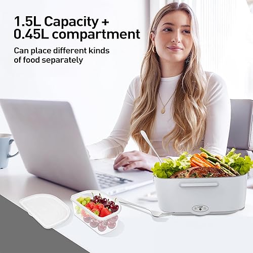 Miniatura 6 de APSARAS USA Fiambrera eléctrica de 60-80 W calentador de alimentos para adultos, 1224110 V, calentador de almuerzo portátil mejorado para