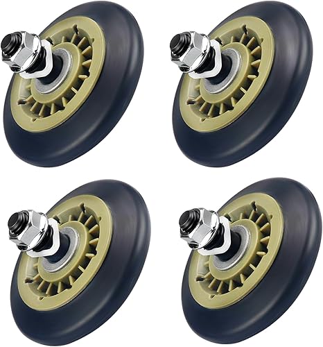 Sikawai Paquete de 4 rodillos de soporte de tambor 134715900 Kit de reparación para secadora Elect-rolux Frigi-daire Kit de mantenimiento de la