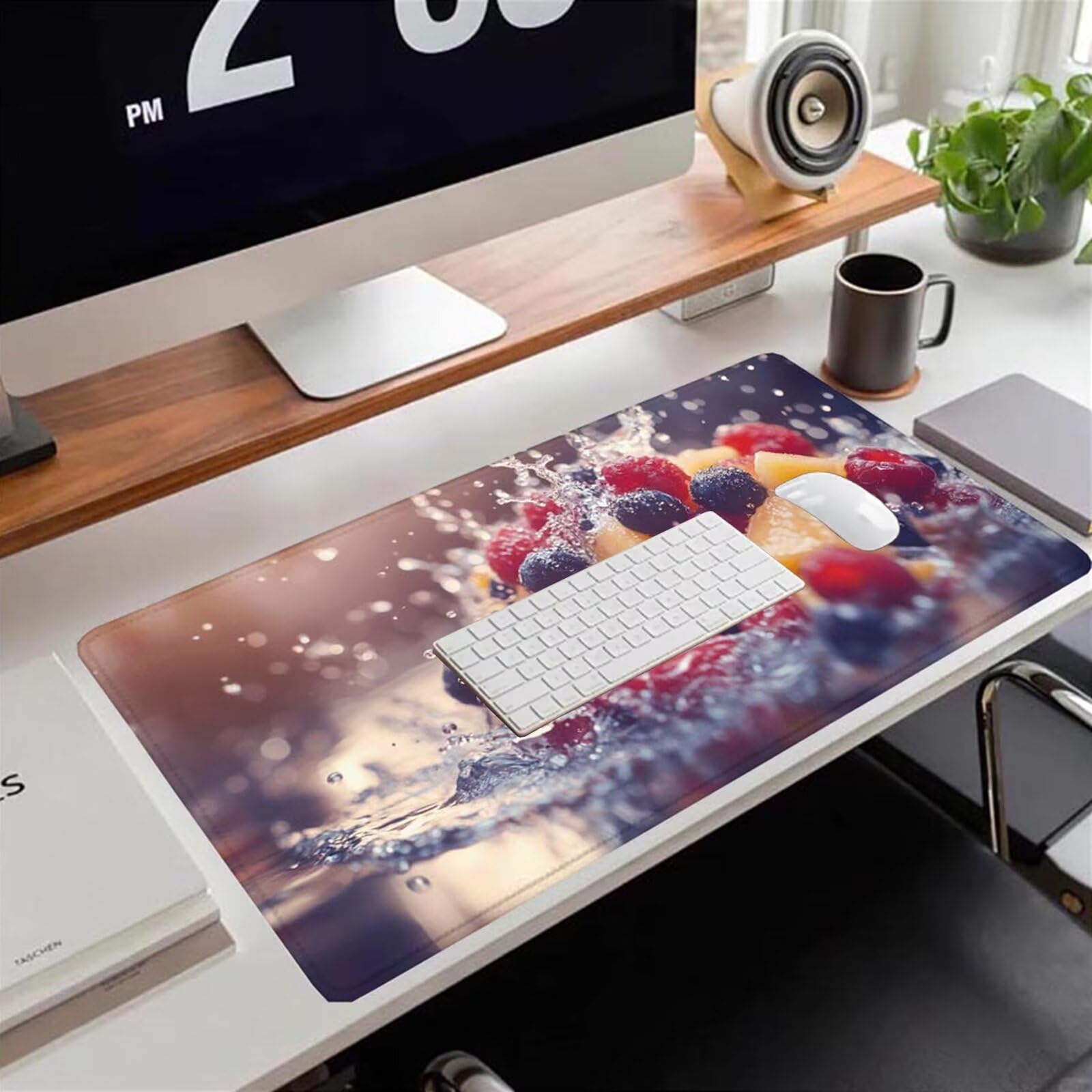 Gamingowa podkładka pod mysz 1200 x 600 x 3 mm, XXL, wodoszczelna, odporna na ścieranie, z przyszytymi krawędziami, podkładka na biurko, poprawia prędkość i precyzję pod laptopa, komputera, wzór