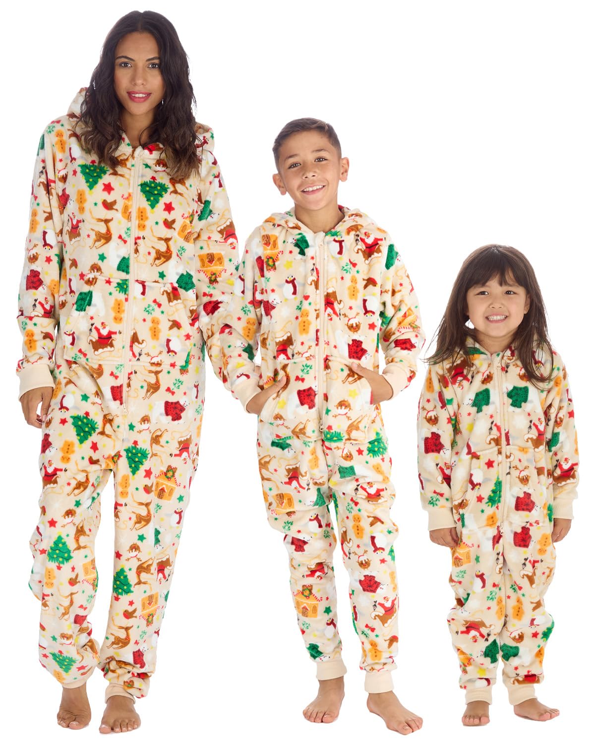 Slumber Hut Unisex Cream Adults Christmas Print Onesie 34B2246 M/L