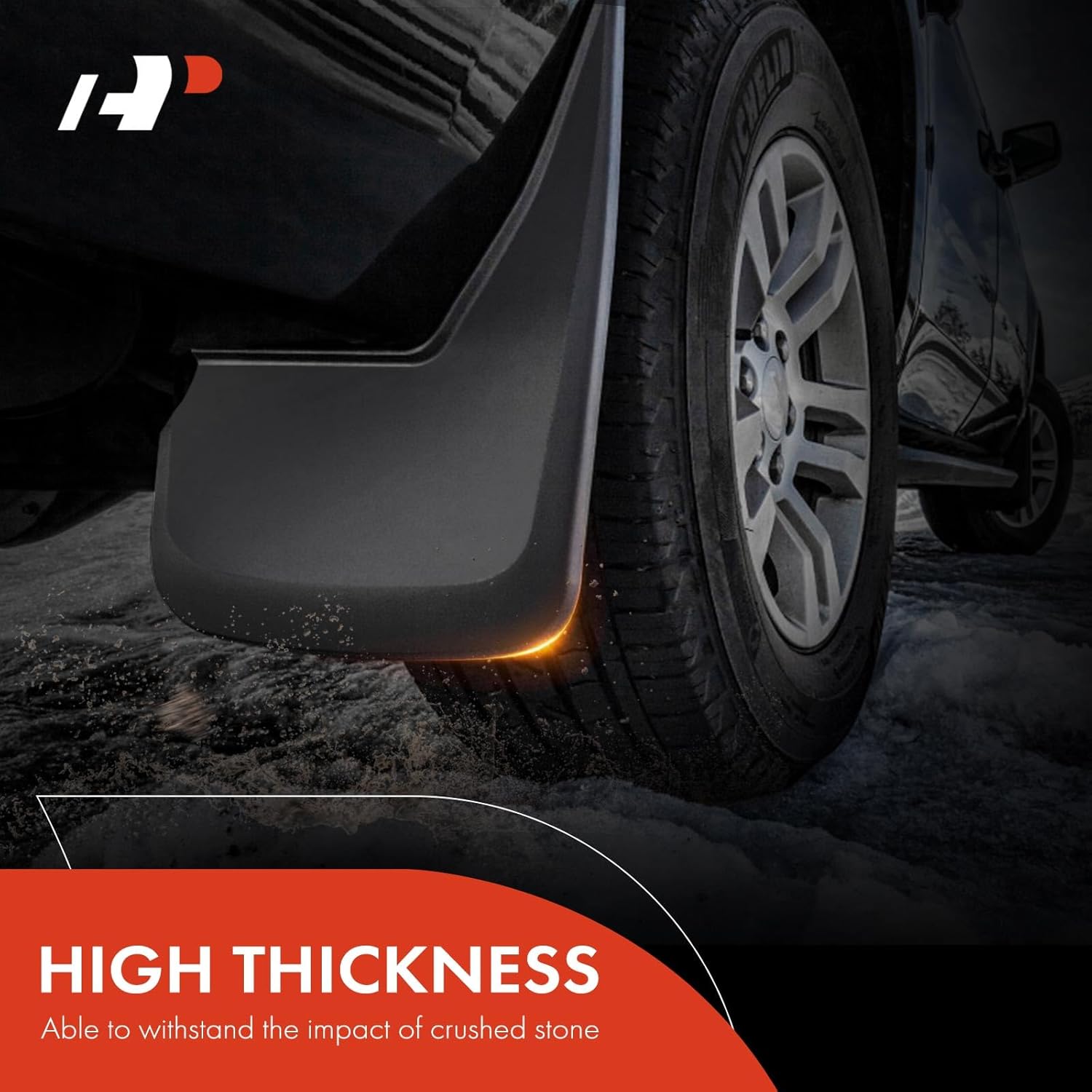 A-Premium Mud Flaps Compatible with Chevrolet Aveo, Camaro, Cavalier, Classic, Cobalt, Corvette, HHR, Impala, Malibu, Metro, Prizm, S10, Set of 4 Mud Guards Front and Rear, Drilling Required