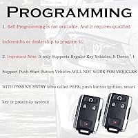 Vista 4 de Key Fob Remote Replacement Fits for Chevy Silverado GMC Sierra 1500 2500 3500 2014-2016 2017 2018 2019 2020 GMC Canyon Chevrolet Colorado 2015-2021