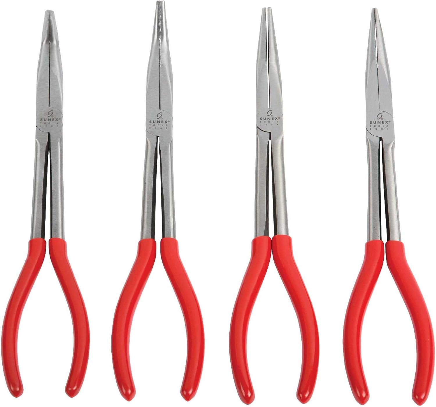 Sunex 3600 4 Piece 11" Needle Nose Pliers Set