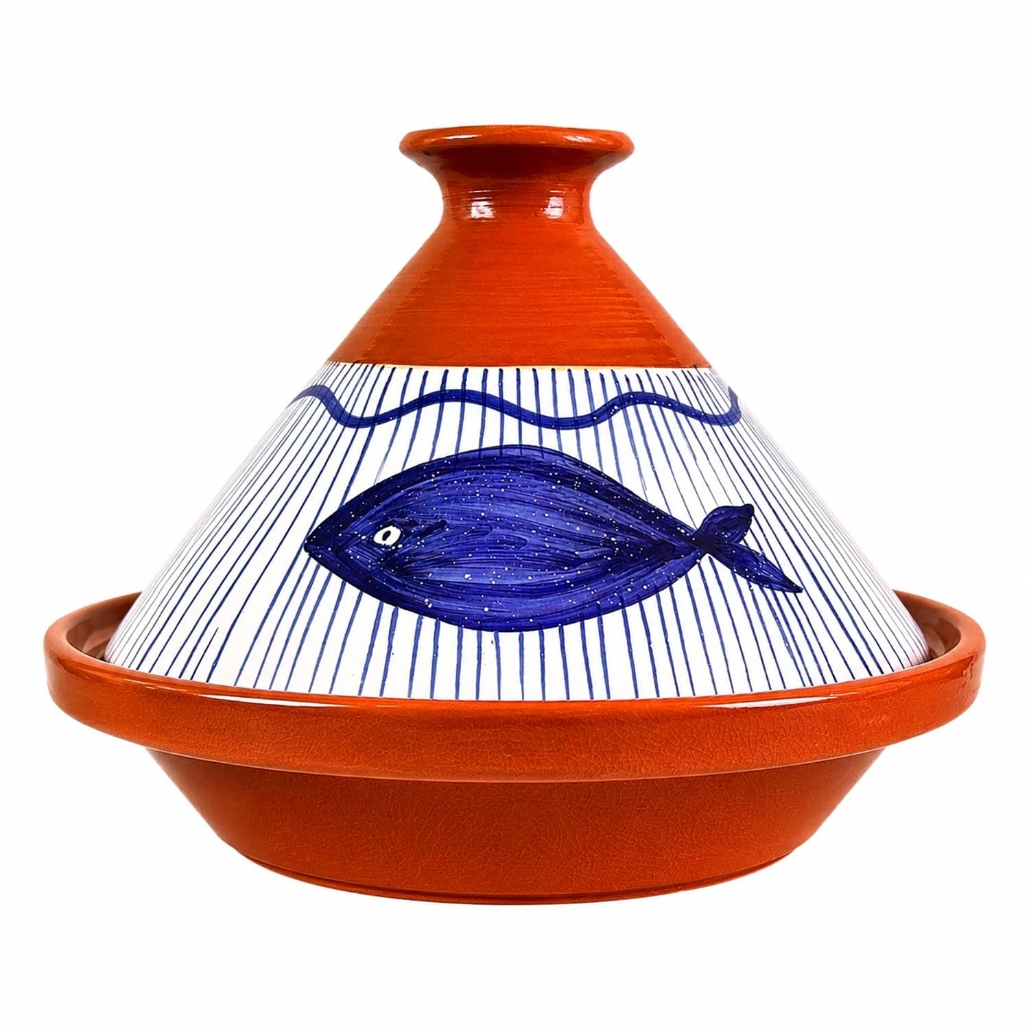 Tajine aus Terracotta XL 32 cm – authentischer ethnischer marokkanischer/tunesischer Topf mit kostenlosem E-Book 2907260902