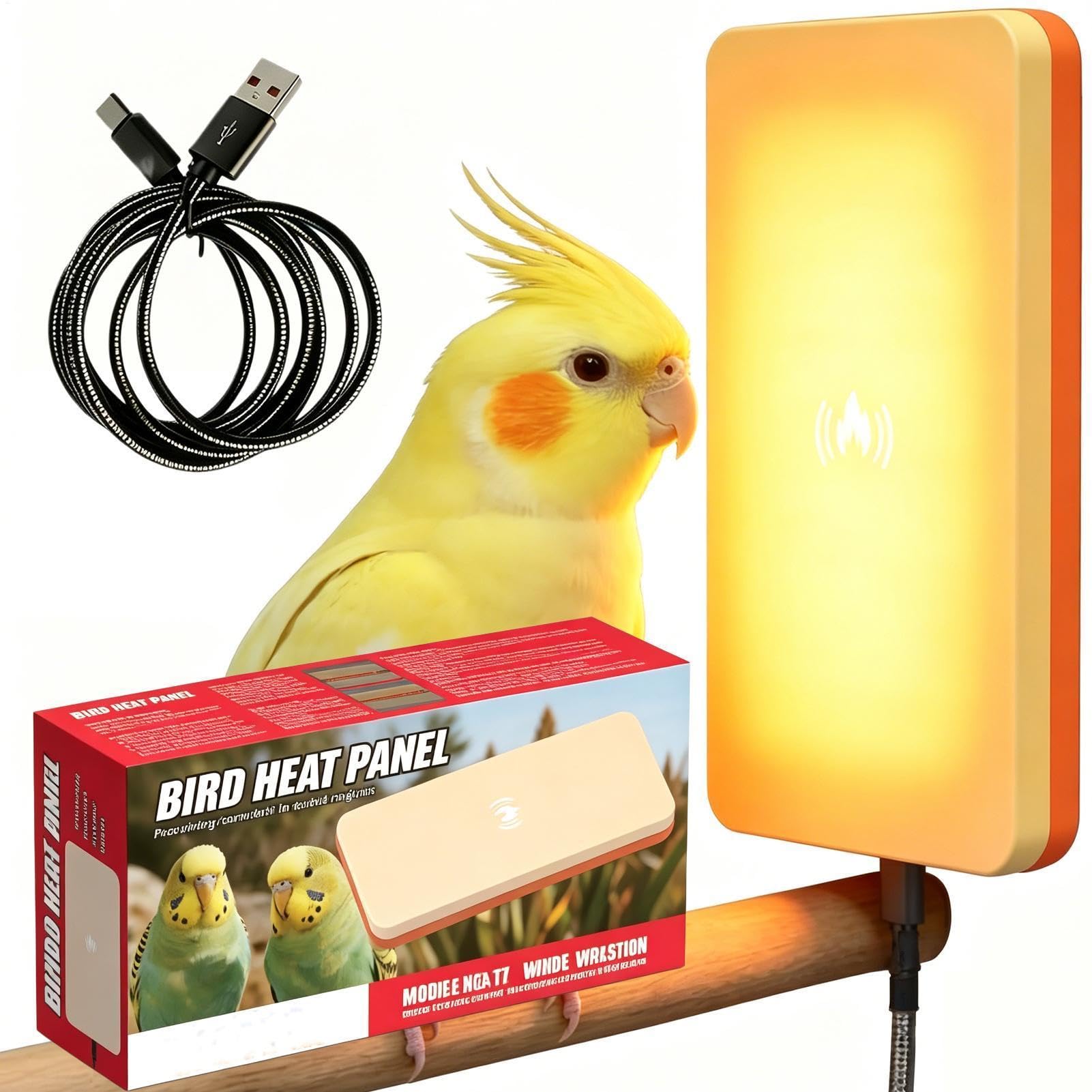 Bird Warmer for Cage 18x10cm USB Plug Warming Plate