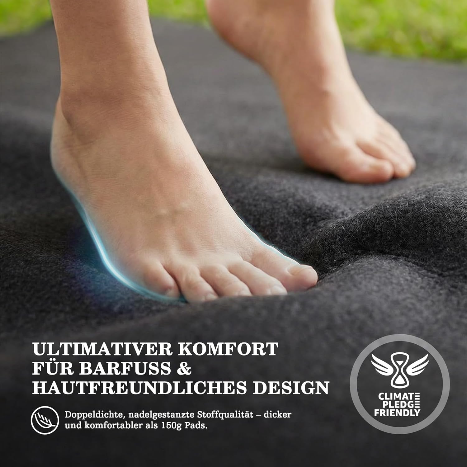 UIRWAY 12FT Round Pool Liner Pad for Above Ground Swimming Pool, [2026 New Pool Pad 300G/M² Thicker] Black Waterproof Under Pool Mat, Double Density Prevent Puncture Pool Floor Pad, Extend Pool Life