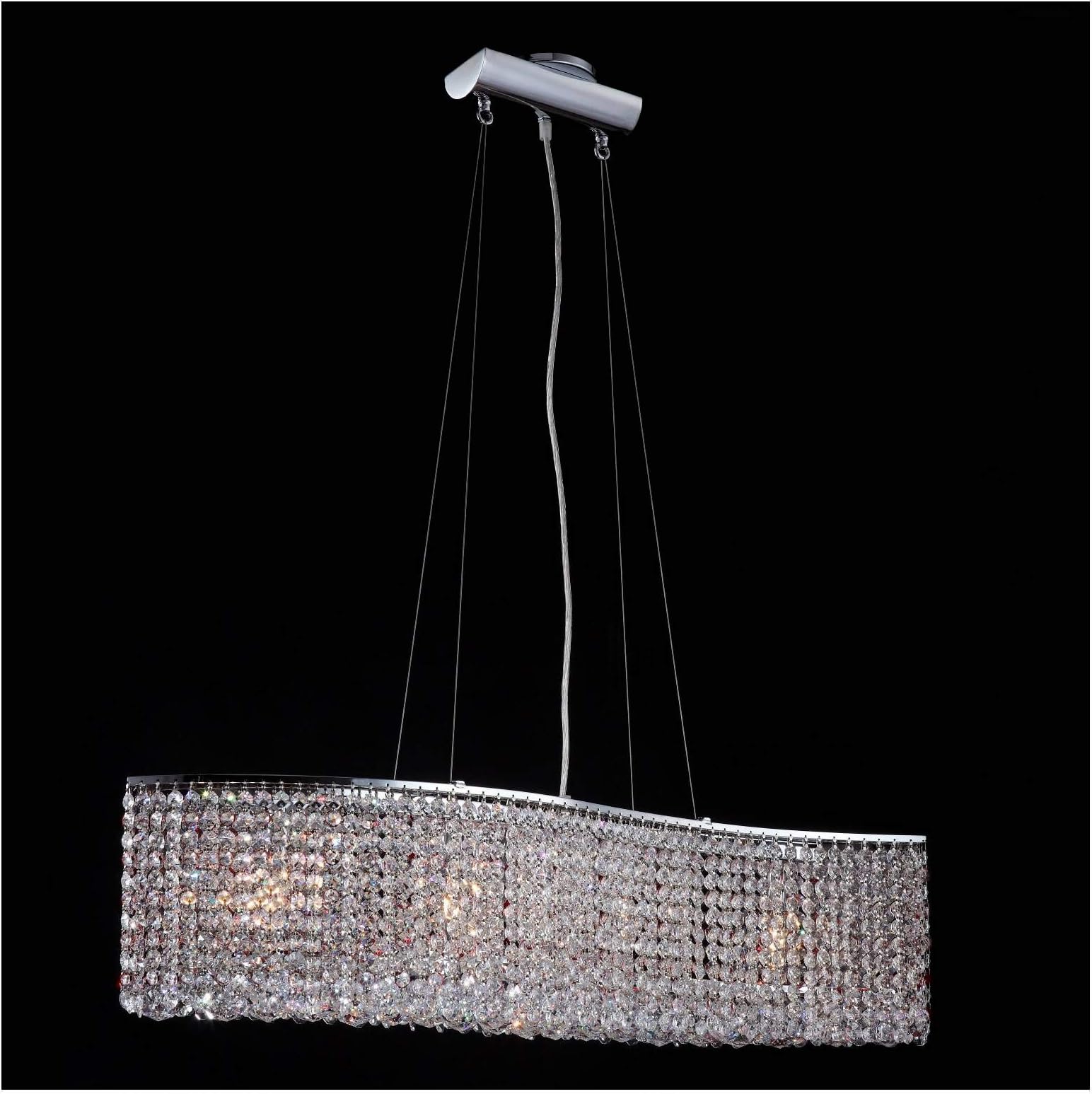 James R. Moder Wave 33" Wide Imperial Crystal Pendant