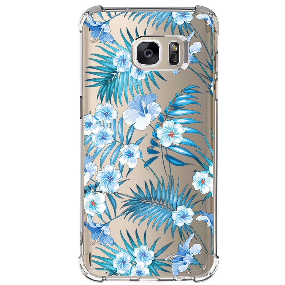 Samsung Galaxy S7 Case with Flowers, IESSVI Girl Floral Pattern Clear TPU Soft Slim Phone case for Samsung Galaxy S7 (19)